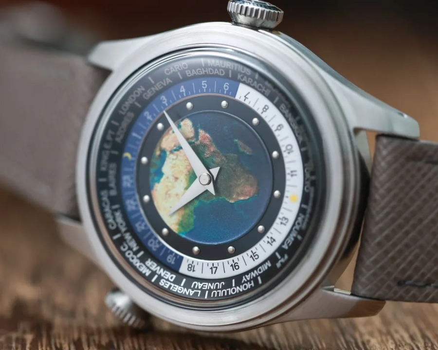 NEW MERKUR Dual Crown World casual manual mechanical watch steel watch Vintage Date Window