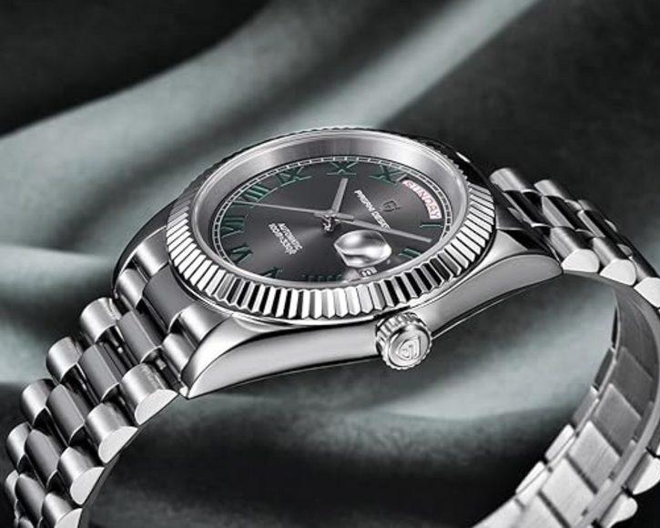 Pagani Design DD40 PD-1783 Men's Luxury Automatic Watch with AR Sapphire Glass and NH36A Movement - Grey Dial/ Wimbledon