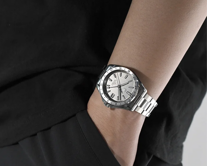 San Martin New 39mm GMT Watch Mechanical SN0129 - White