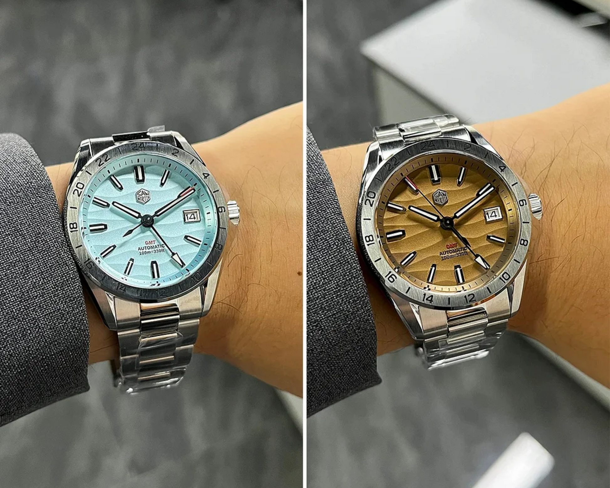 San Martin New 39mm GMT Watch Mechanical SN0129 - Blue