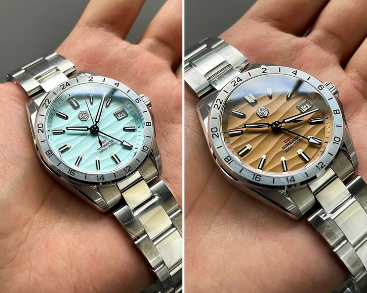 San Martin New 39mm GMT Watch Mechanical SN0129 - Blue