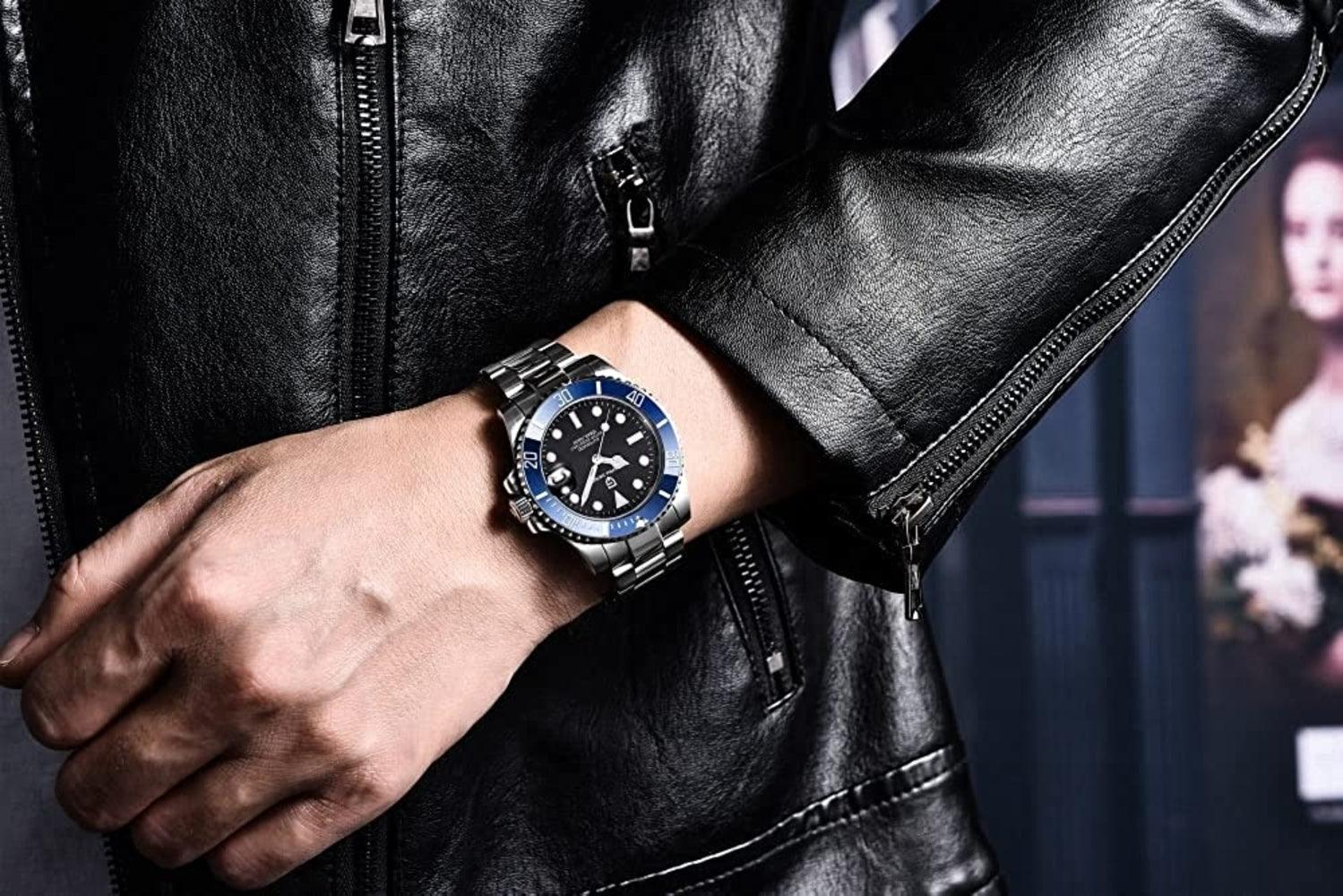 Pagani Design Waterproof Mechanical Automatic Watch Stainless Steel Men's 40MM Watch Submariner (Bluesy) With Jubilee Bracelet