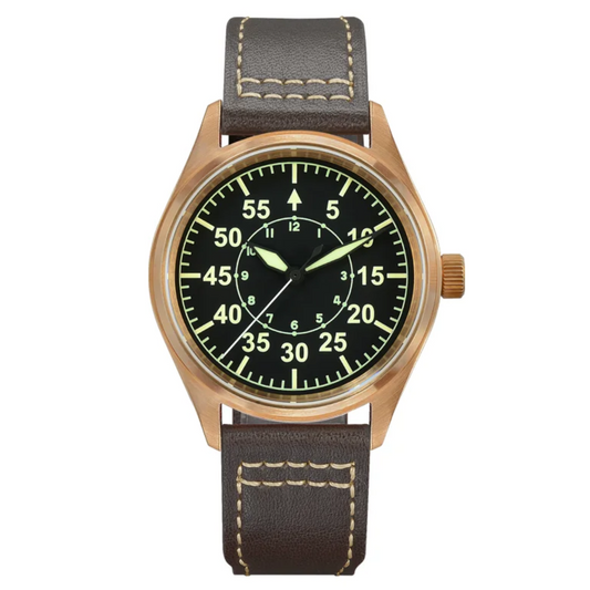 San Martin Bronze Pilot Watch Military YN55A Mens Watch SN030-Q - Black B san martin watches india online