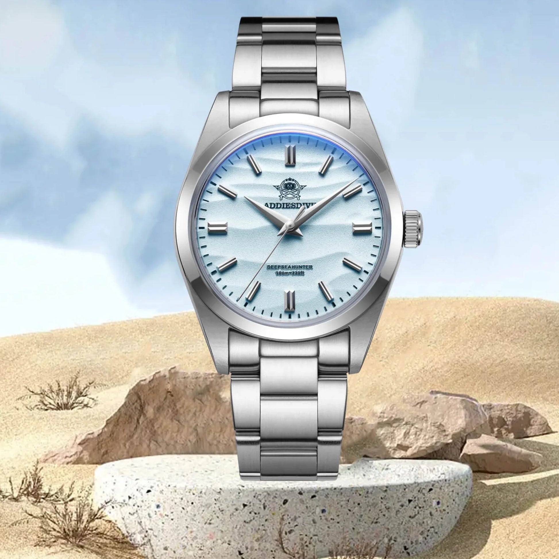 ADDIESDIVE 36mm Quartz Watch VH31 Movement (AD2030) - Blue - DREAM WATCHES