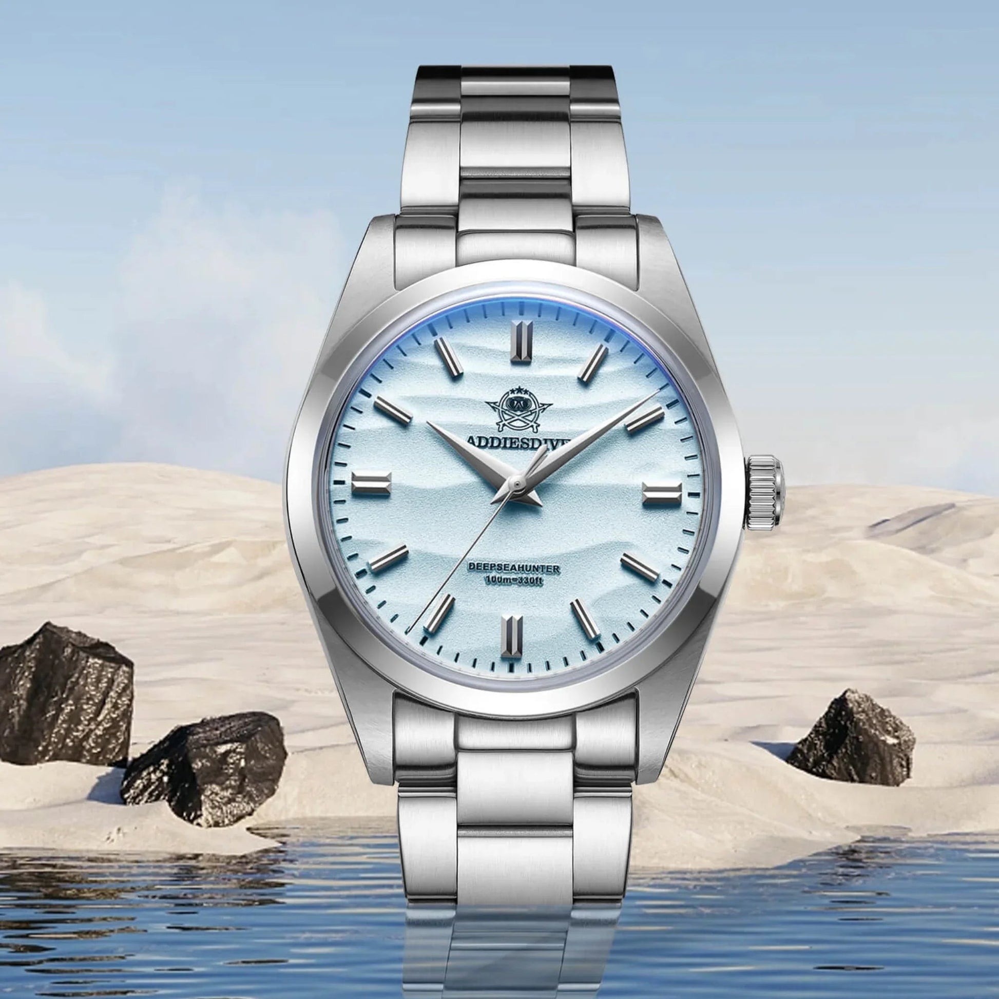 ADDIESDIVE 36mm Quartz Watch VH31 Movement (AD2030) - Blue - DREAM WATCHES