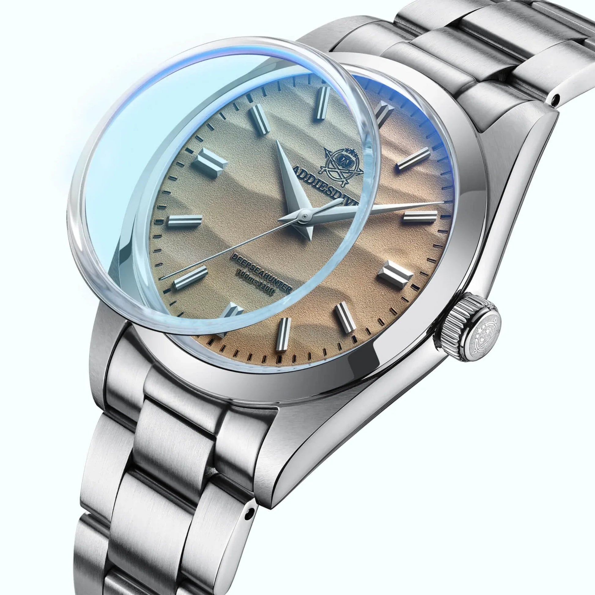 ADDIESDIVE 36mm Quartz Watch VH31 Movement (AD2030）- Brown - DREAM WATCHES