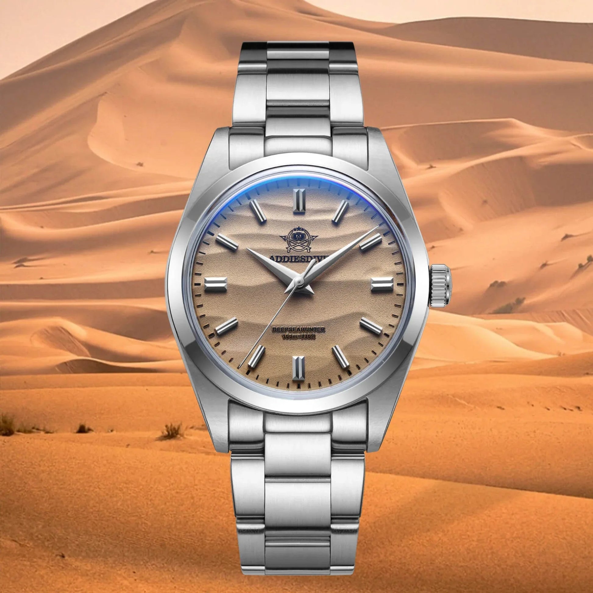 ADDIESDIVE 36mm Quartz Watch VH31 Movement (AD2030）- Brown - DREAM WATCHES