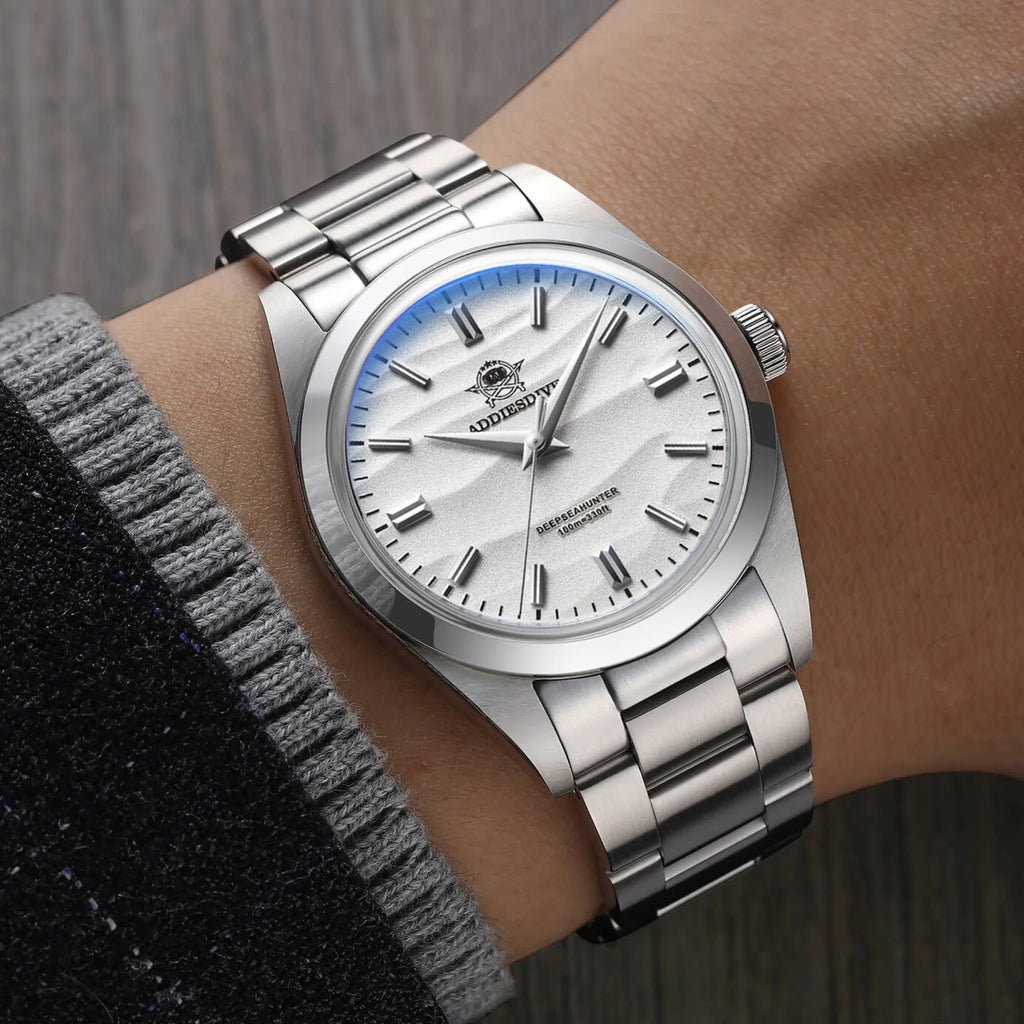 ADDIESDIVE 36mm Quartz Watch VH31 Movement (AD2030）- White - DREAM WATCHES