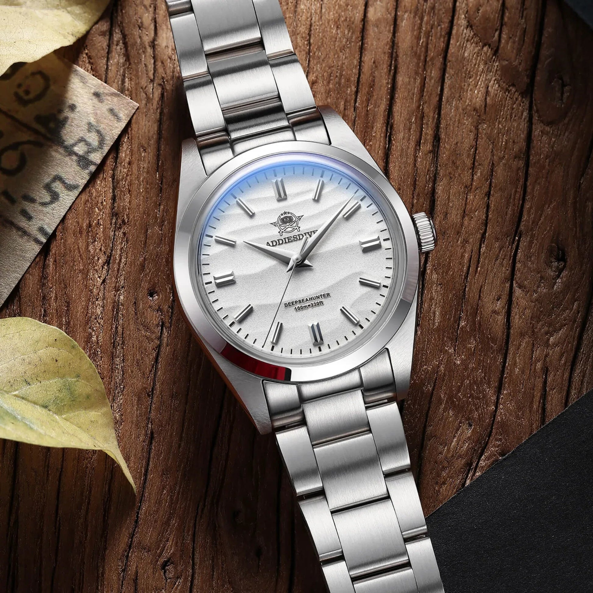 ADDIESDIVE 36mm Quartz Watch VH31 Movement (AD2030）- White - DREAM WATCHES