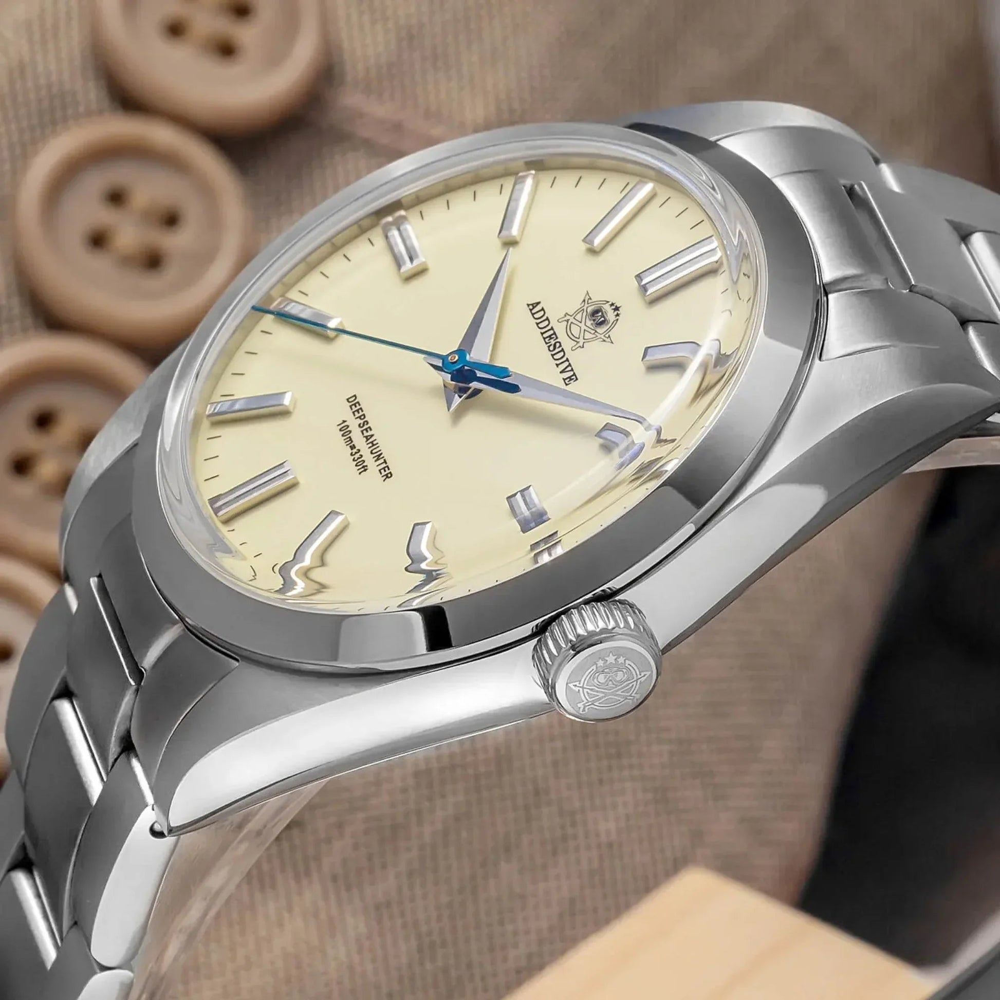 Addiesdive 36mm Sapphire Crystal Quartz Watch AD2026 - DREAM WATCHES