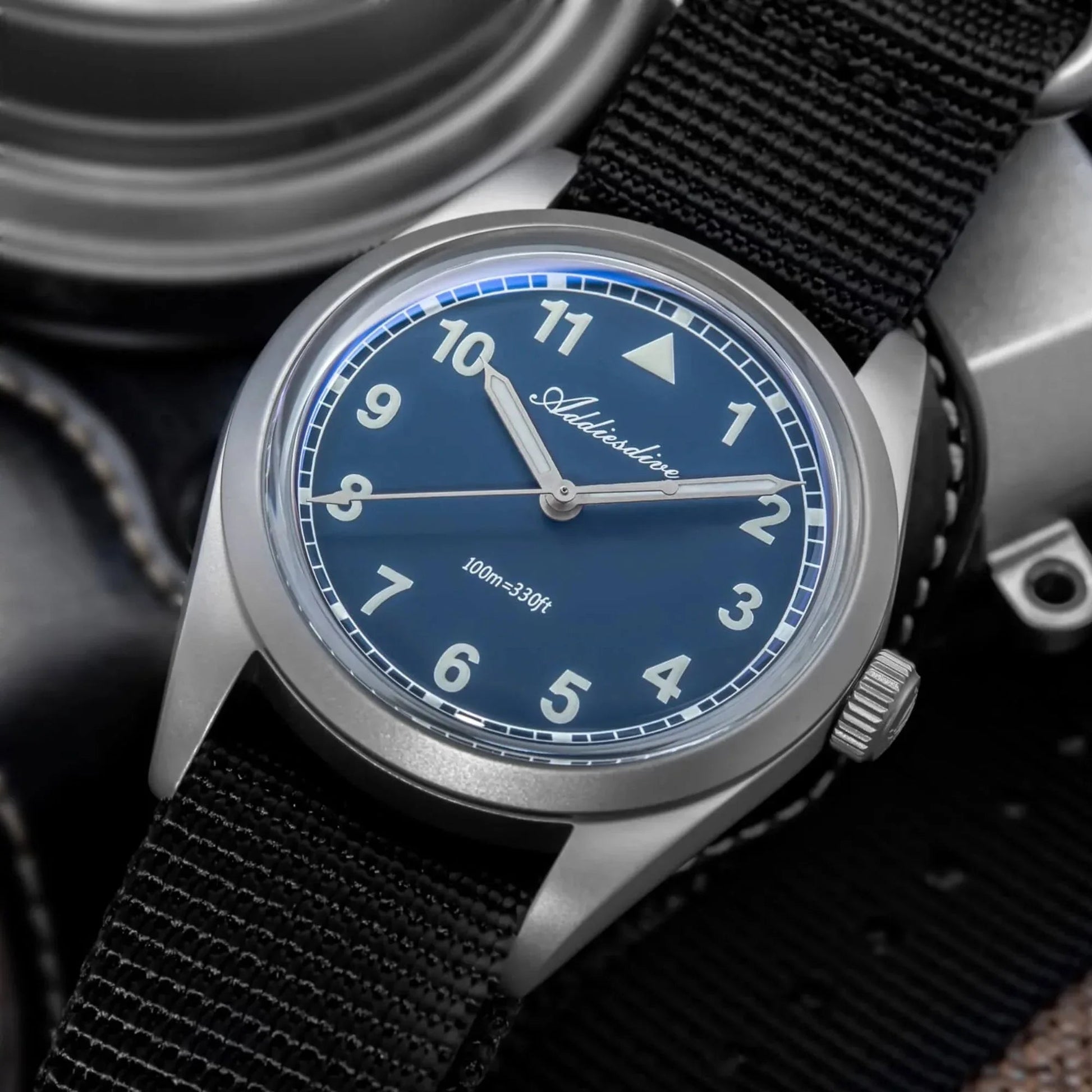 ADDIESDIVE 36mm VH31 Retro Pilot Field Watch AD2079 - DREAM WATCHES