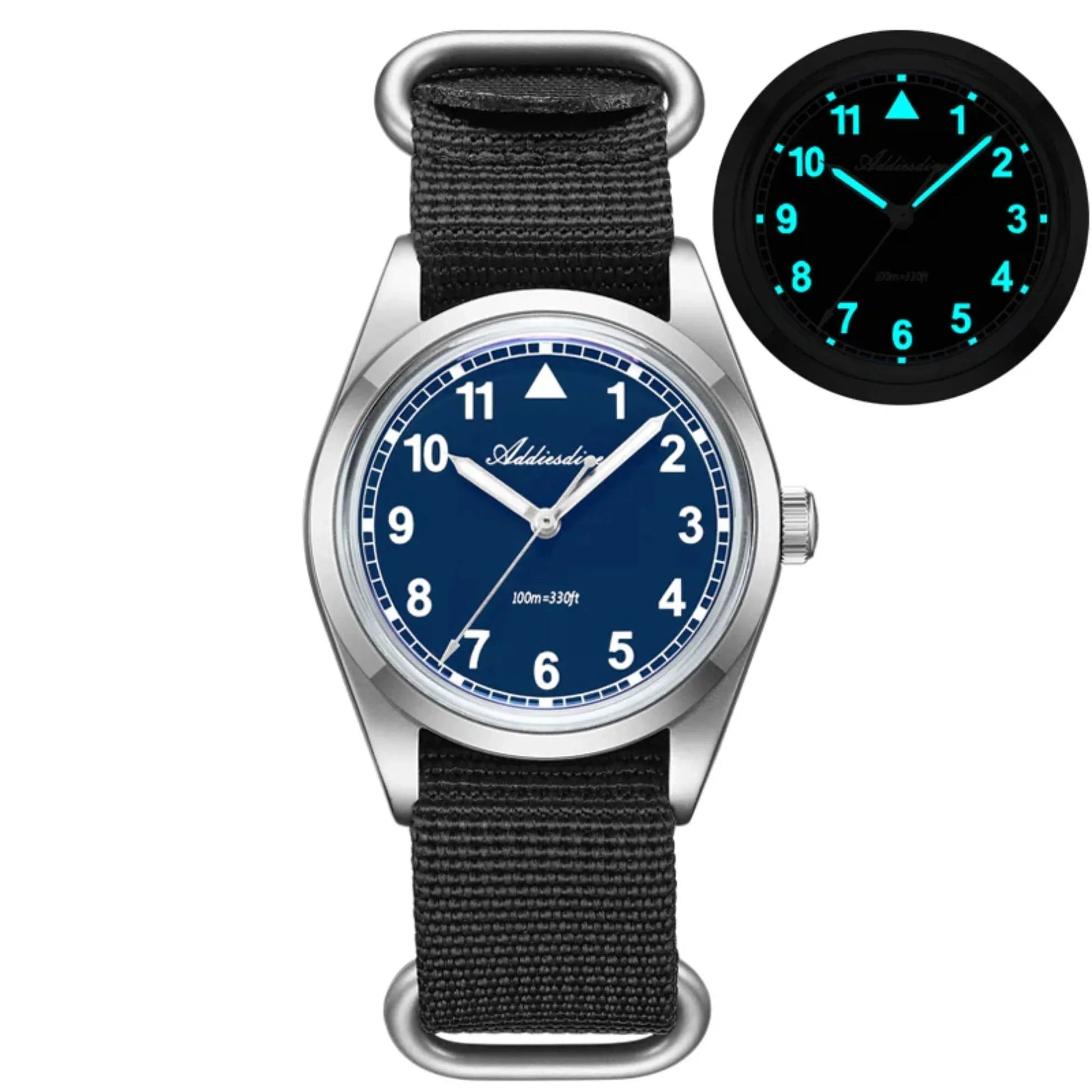 ADDIESDIVE 36mm VH31 Retro Pilot Field Watch AD2079 - DREAM WATCHES