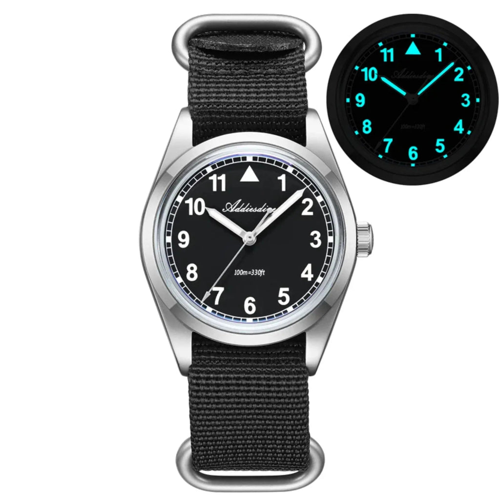 ADDIESDIVE 36mm VH31 Retro Pilot Field Watch AD2079 - DREAM WATCHES
