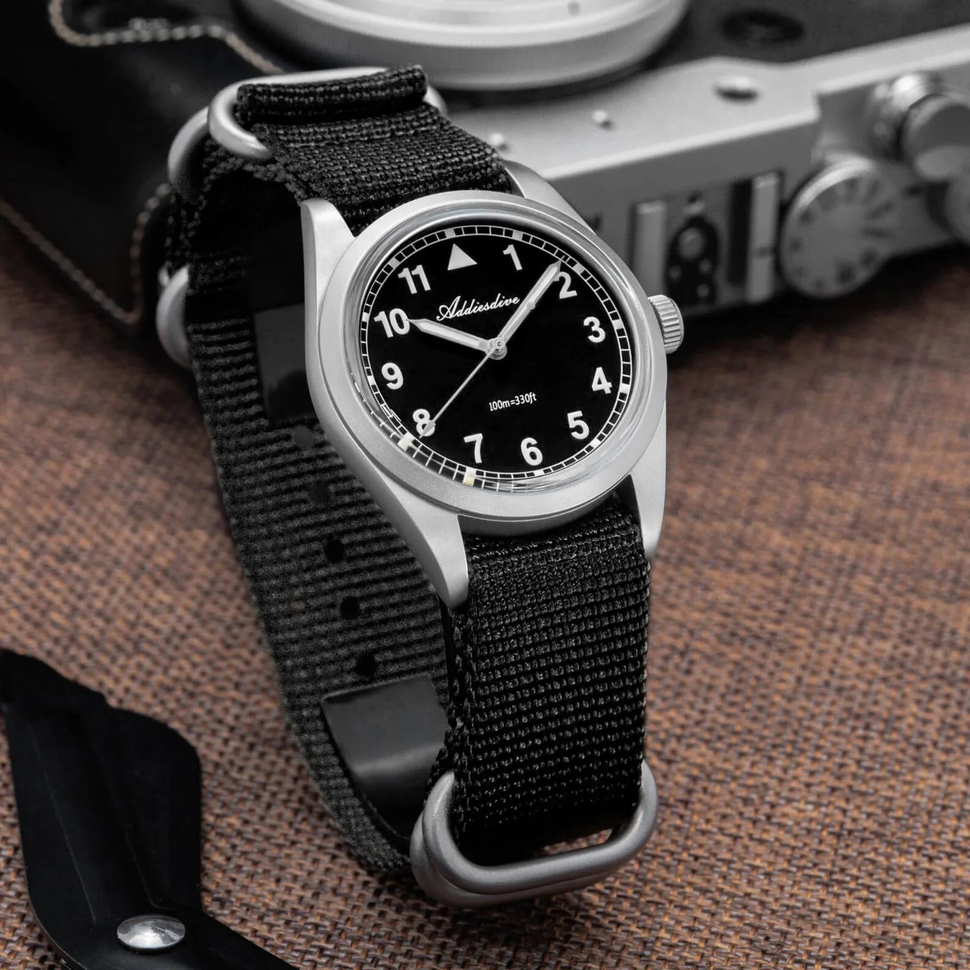 ADDIESDIVE 36mm VH31 Retro Pilot Field Watch AD2079 - DREAM WATCHES