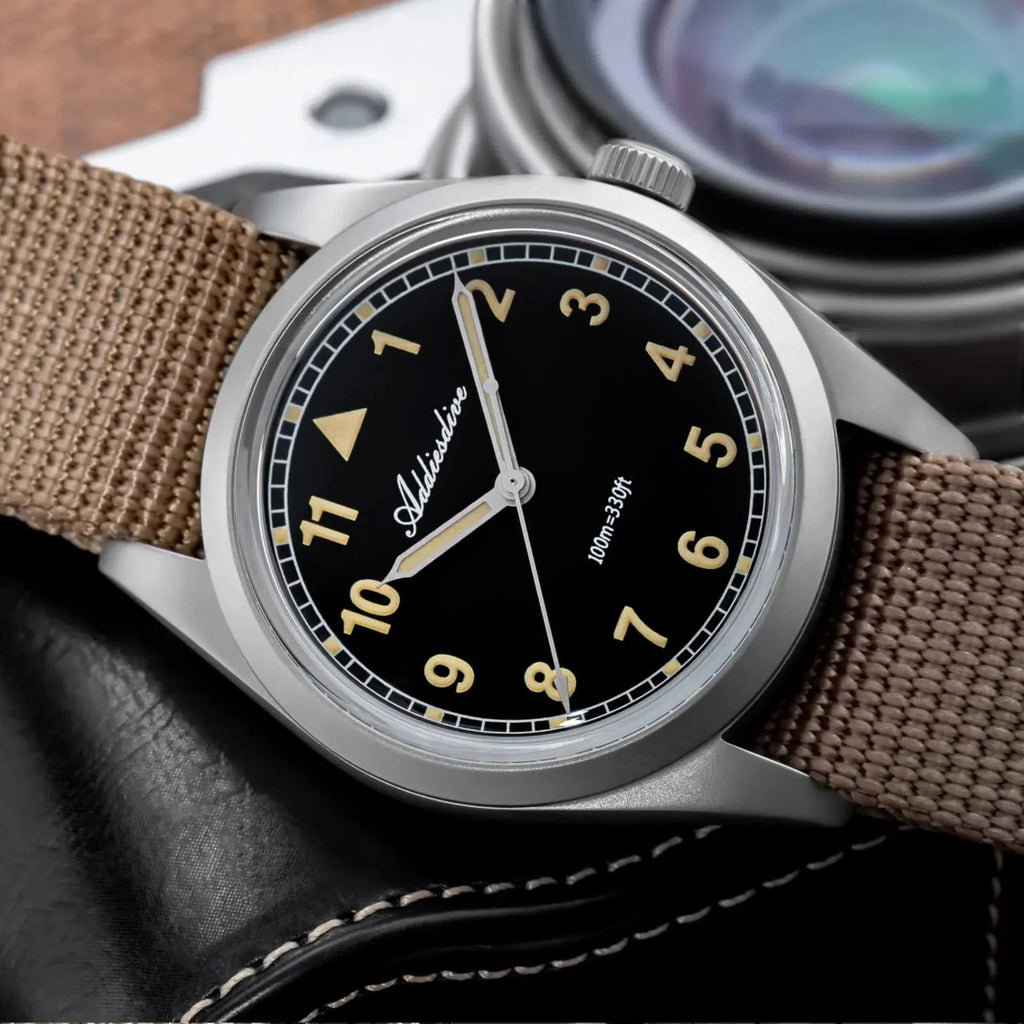 ADDIESDIVE 36mm VH31 Retro Pilot Field Watch AD2079 - DREAM WATCHES