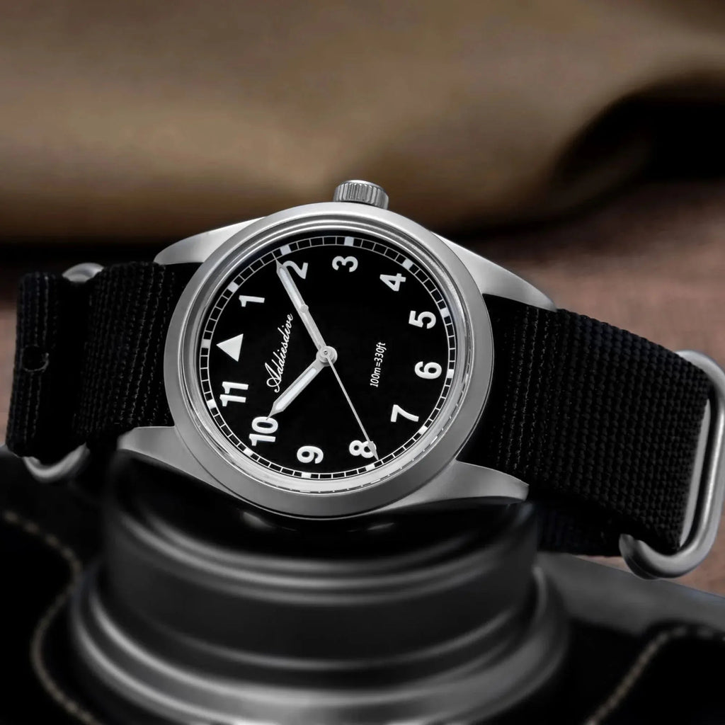 ADDIESDIVE 36mm VH31 Retro Pilot Field Watch AD2079 - DREAM WATCHES