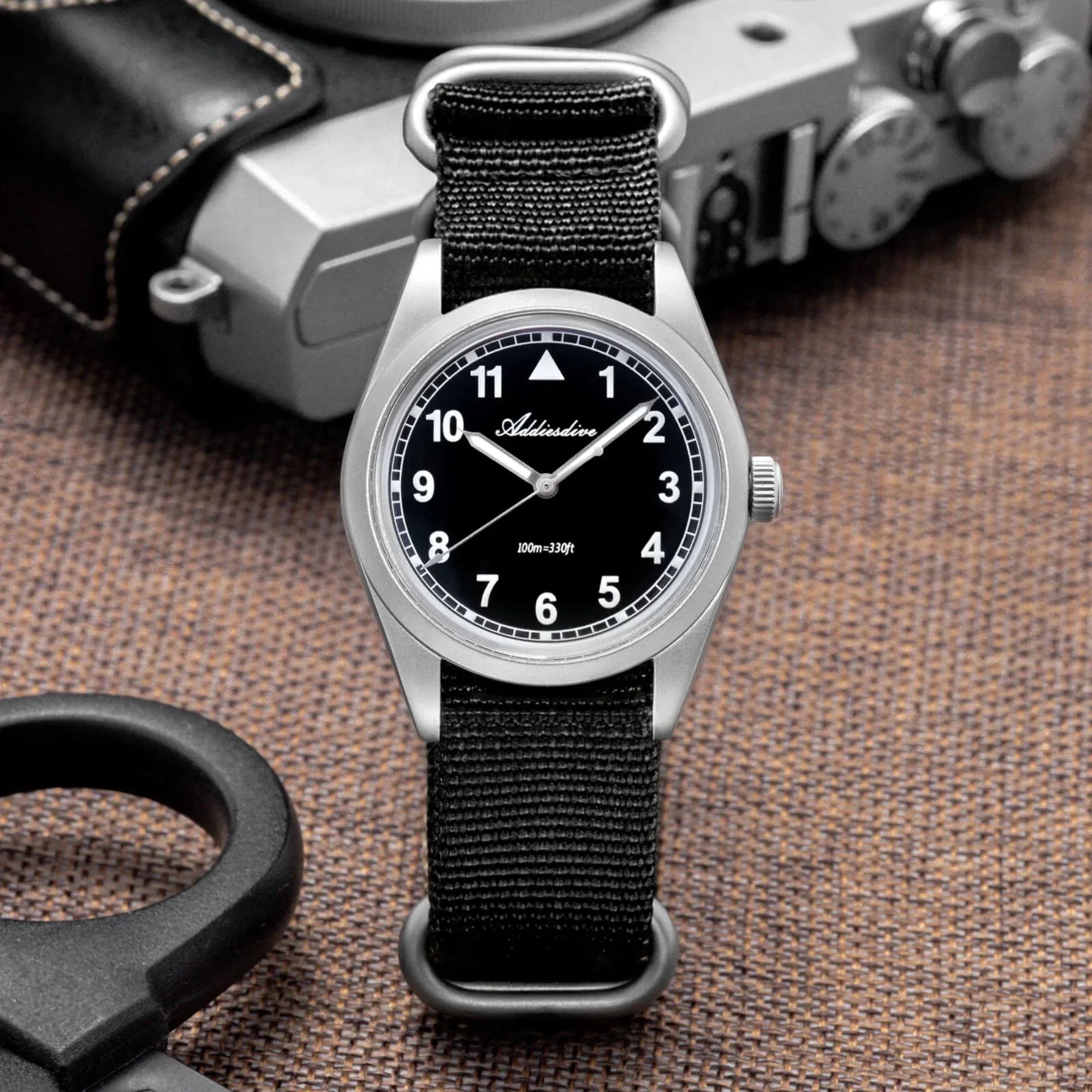 ADDIESDIVE 36mm VH31 Retro Pilot Field Watch AD2079 - DREAM WATCHES