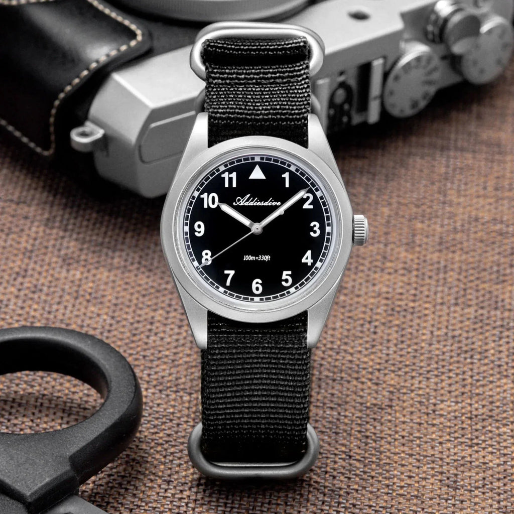 ADDIESDIVE 36mm VH31 Retro Pilot Field Watch AD2079 - DREAM WATCHES