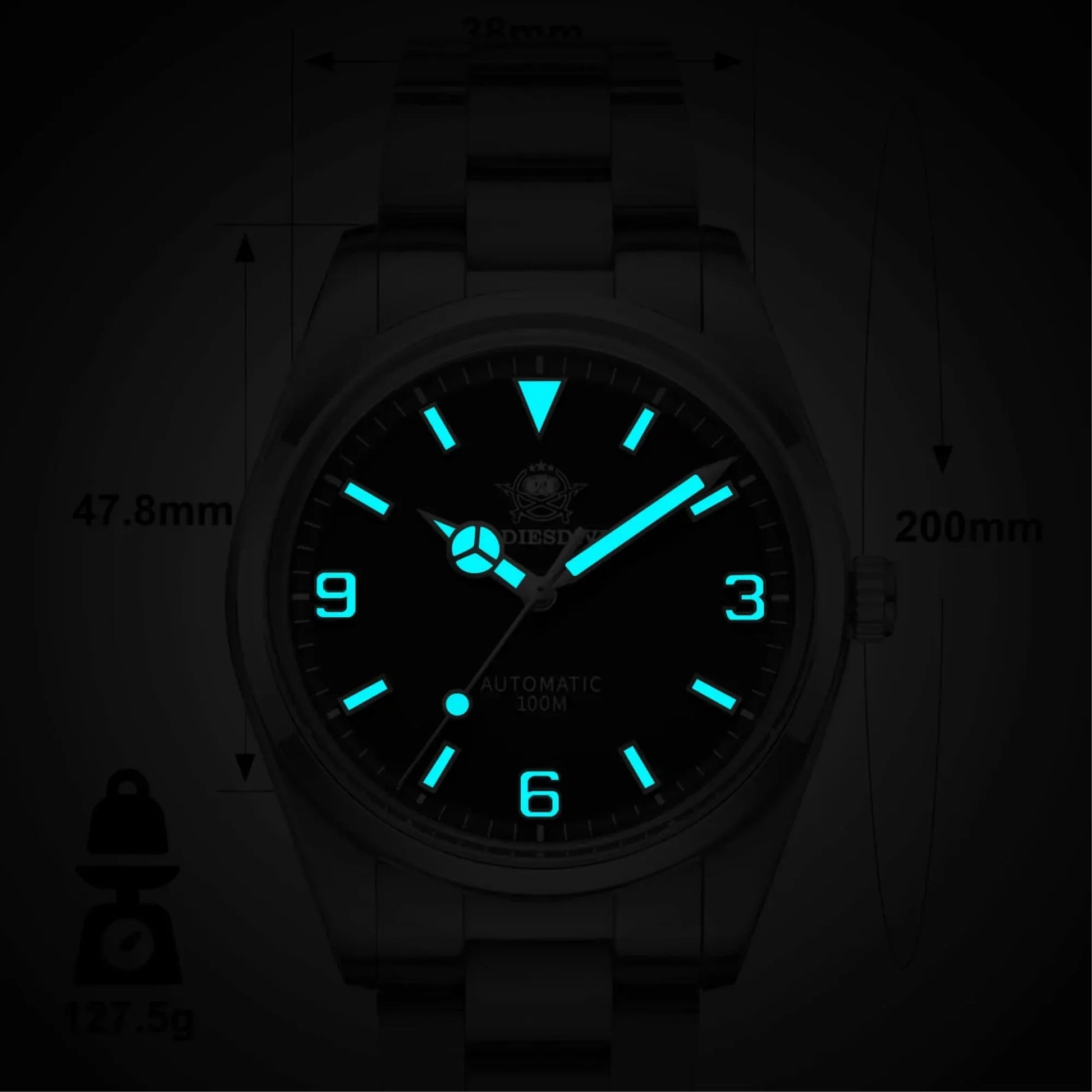 ADDIESDIVE 38mm Domed Crystal Explore Watch 100M (AD2112) - DREAM WATCHES
