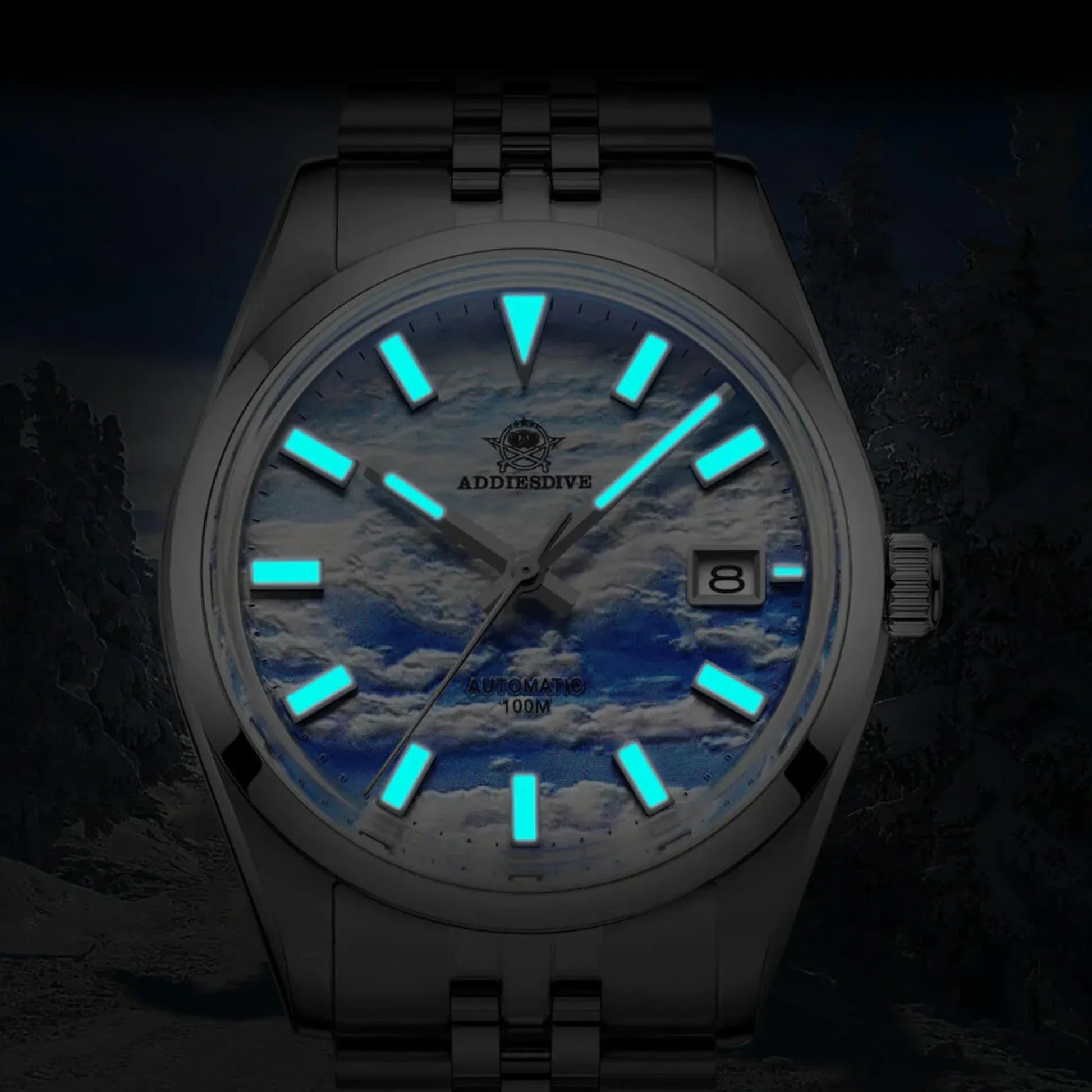 Addiesdive 39mm 3D Sea of Clouds Dial Automatic Watch (AD2041） - DREAM WATCHES