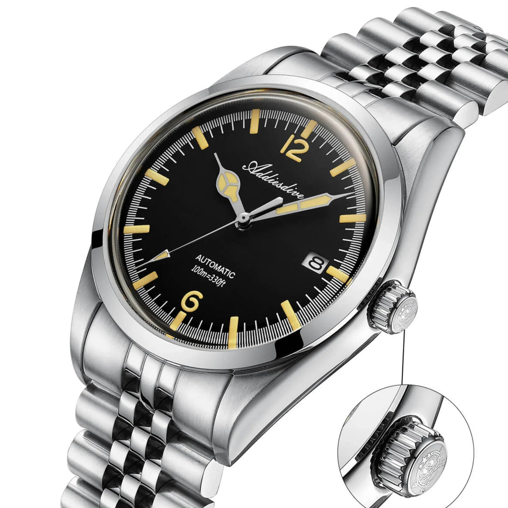 Addiesdive 39mm Automatic Watch Diver's 100M NH35 (AD2038) - DREAM WATCHES
