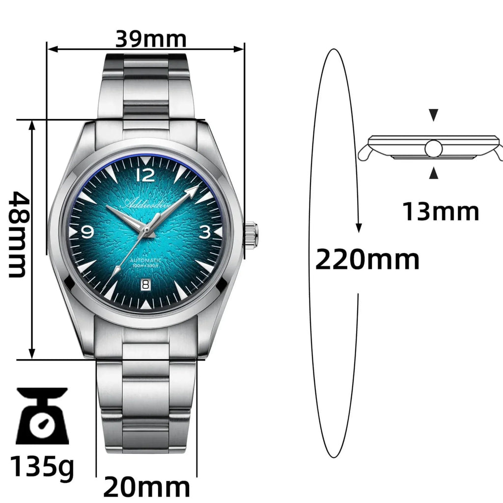 Addiesdive 39mm Breath of the Ocean Automatic 8215 Men Watch AD2508 - DREAM WATCHES
