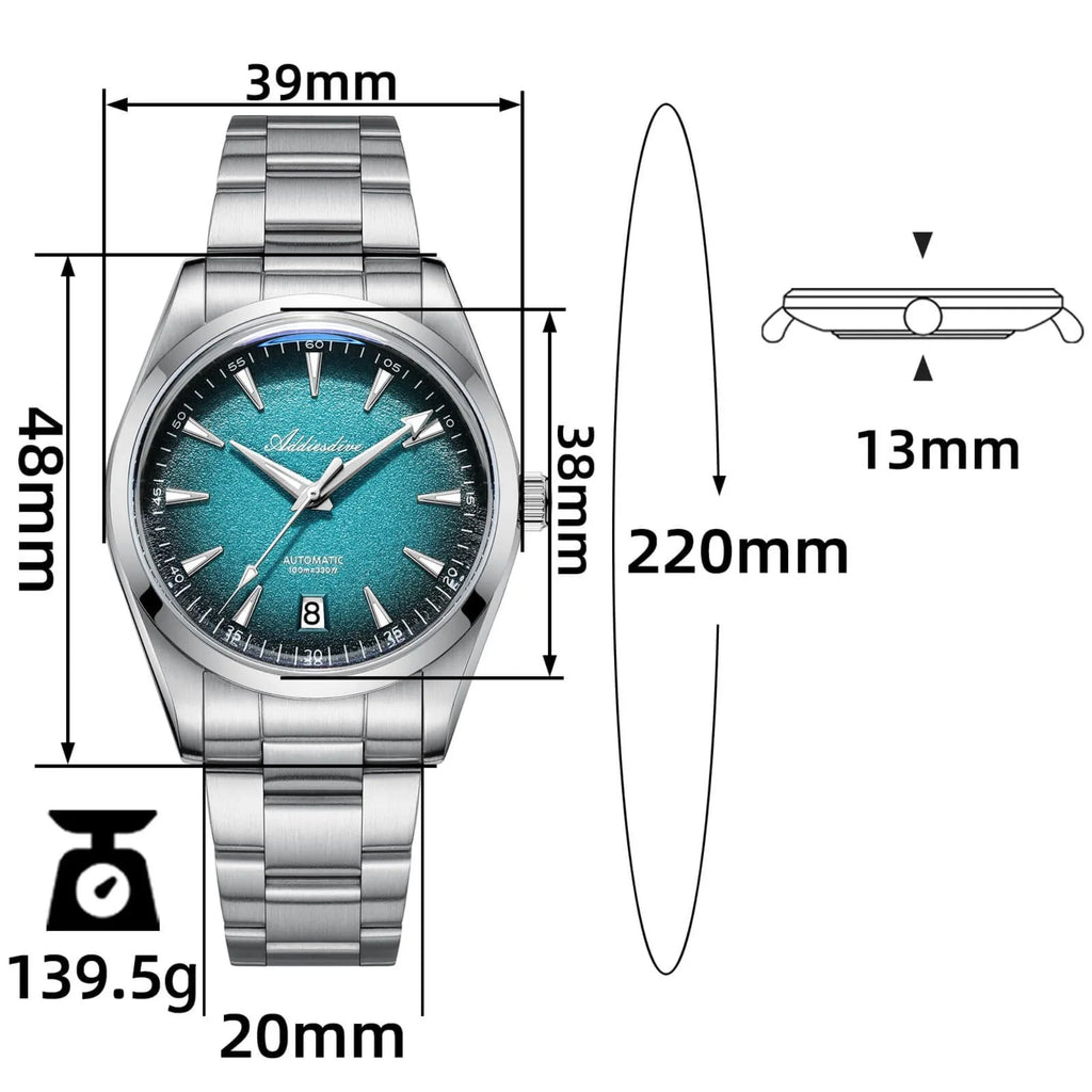Addiesdive 39mm NH35 Automatic Men Watch AD2094 - DREAM WATCHES