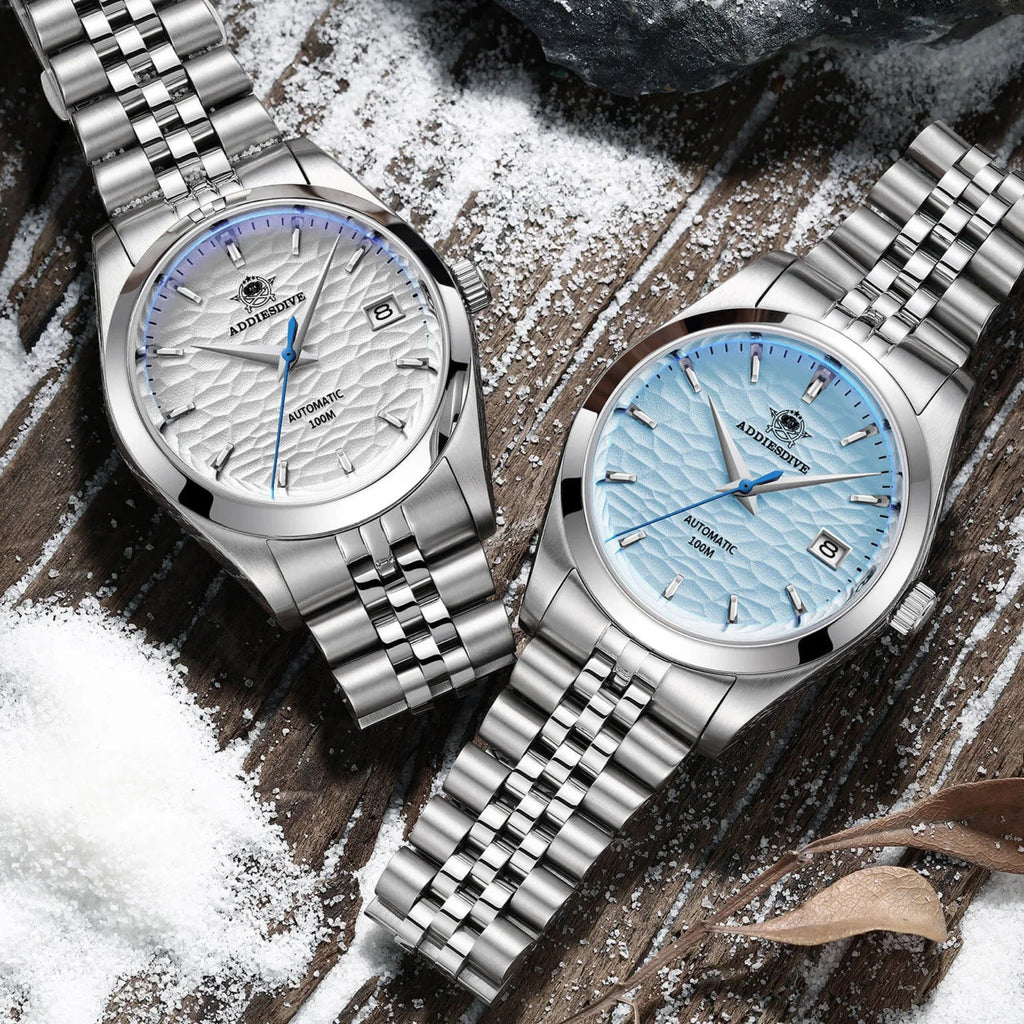 ADDIESDIVE 39mm Retro Mechanical Men Watch AD2118 - White - DREAM WATCHES