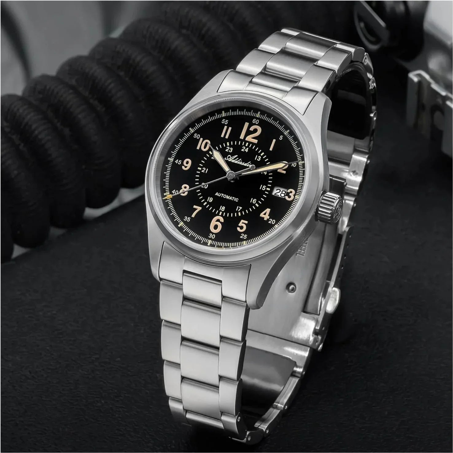 ADDIESDIVE 39mm Sapphire Crystal Automatic Field Watch AD2074 - DREAM WATCHES