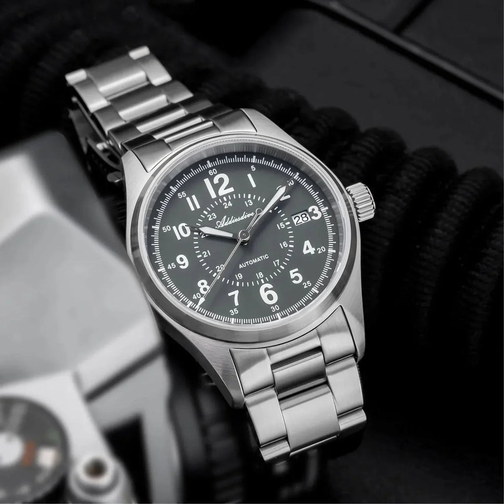 ADDIESDIVE 39mm Sapphire Crystal Automatic Watch Field Watch AD2074 - DREAM WATCHES