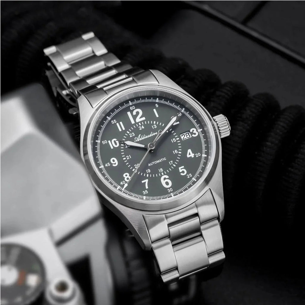 ADDIESDIVE 39mm Sapphire Crystal Automatic Watch Field Watch AD2074 - DREAM WATCHES