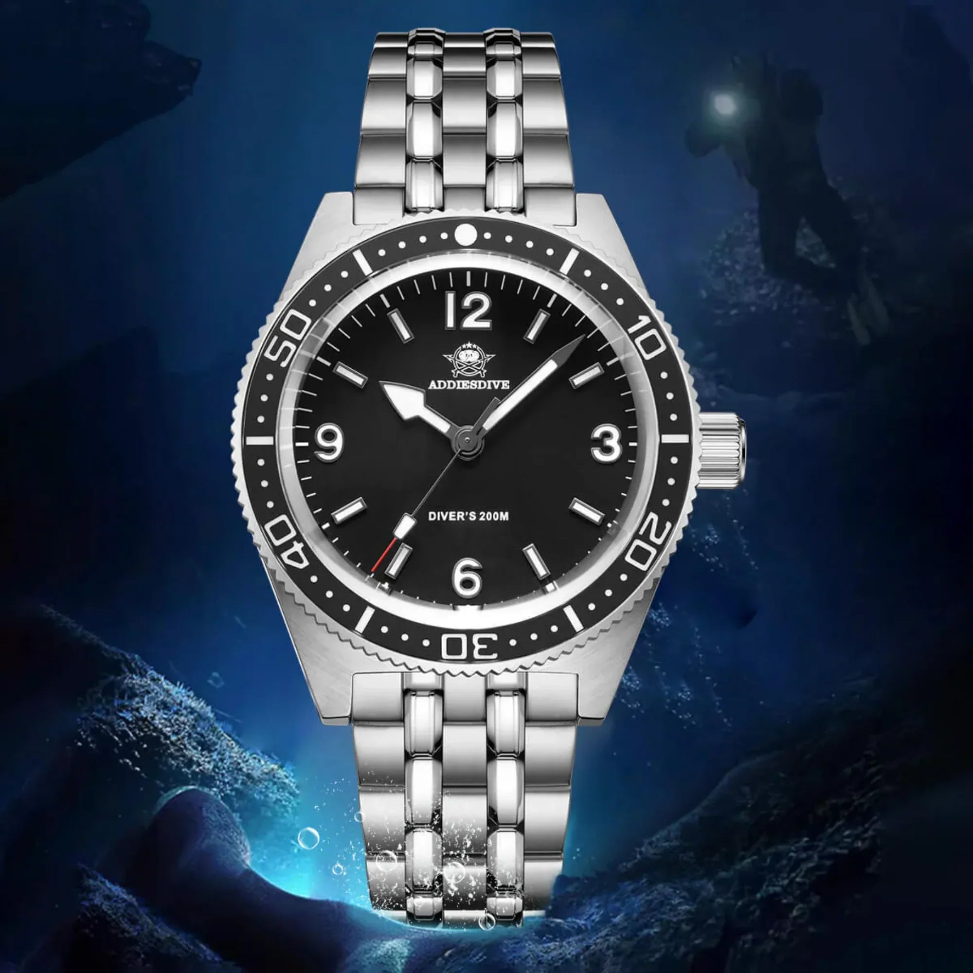 ADDIESDIVE 36 mm analoog horloge heren eenvoudig ADDIESDIVE 36 mm analoog horloge heren eenvoudig