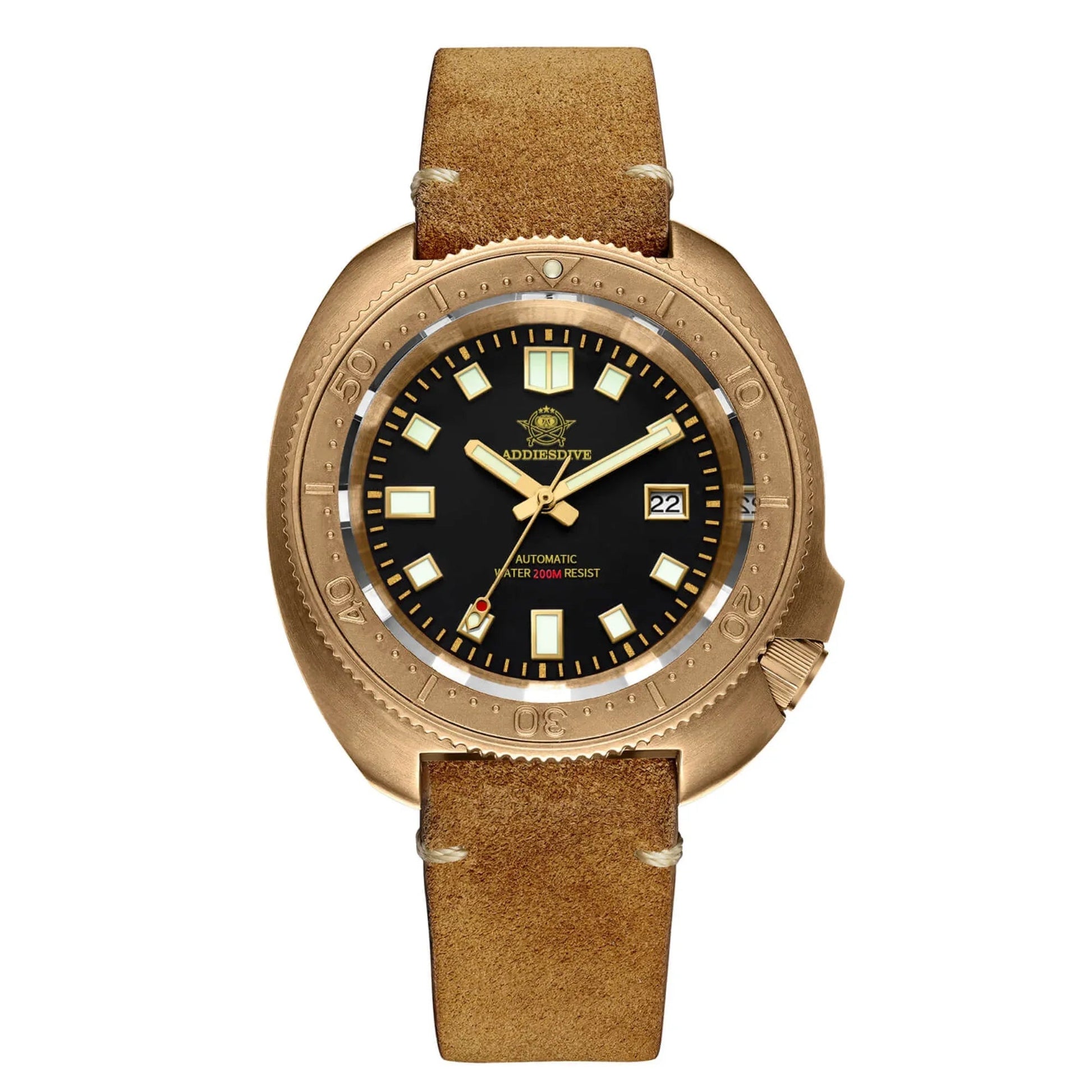 ADDIESDIVE® Bronze Turtle Diving Watch 200M AD2104 - DREAM WATCHES