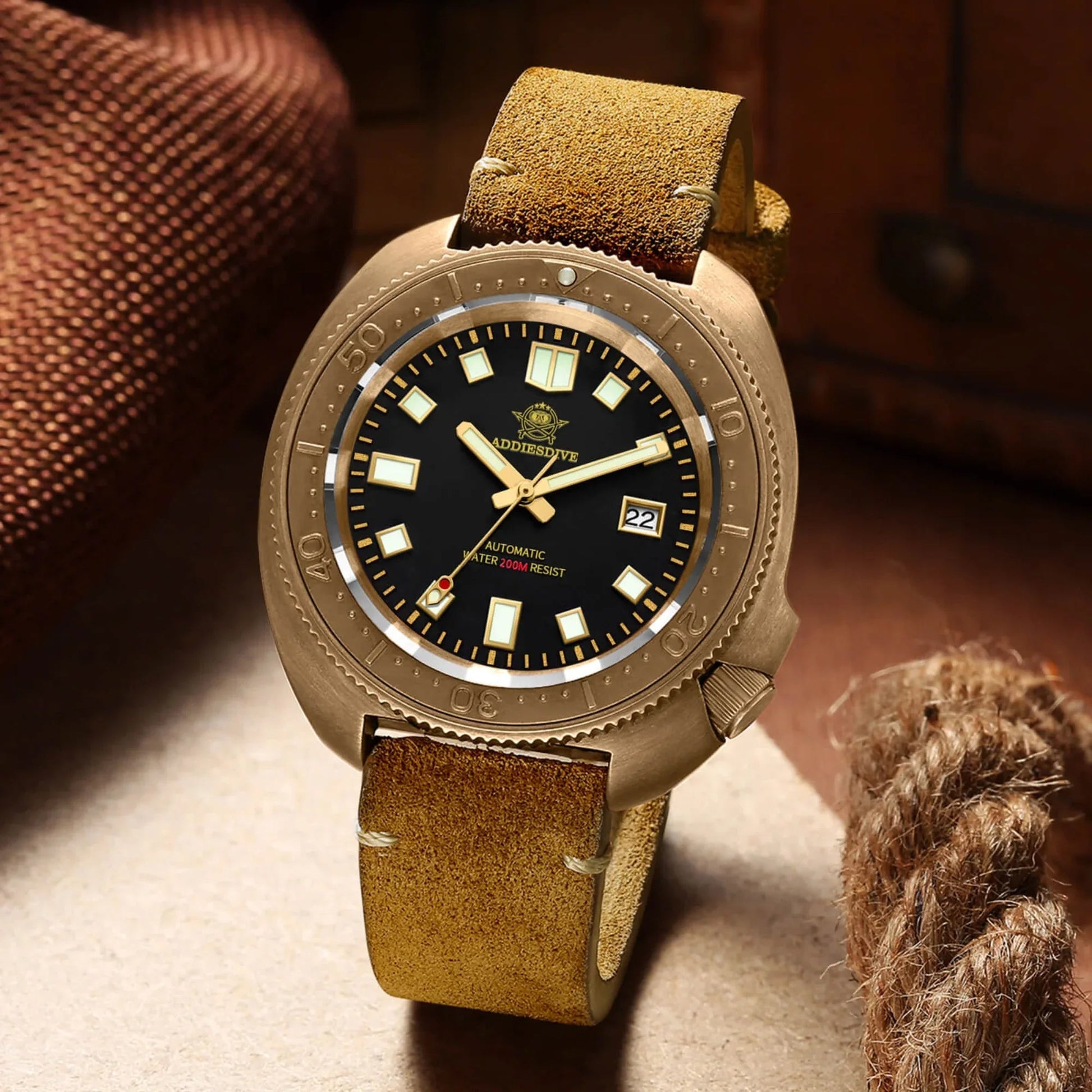 ADDIESDIVE® Bronze Turtle Diving Watch 200M (AD2104） - DREAM WATCHES