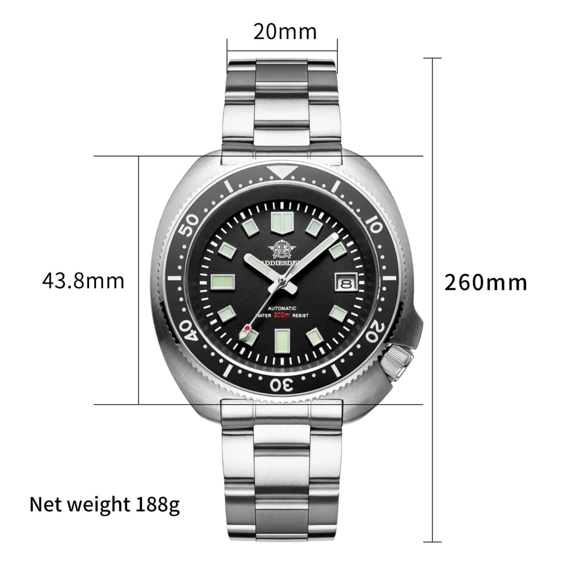 ADDIESDIVE® Captain Willard Automatic Dive Watch 200M (MY-H8) - DREAM WATCHES