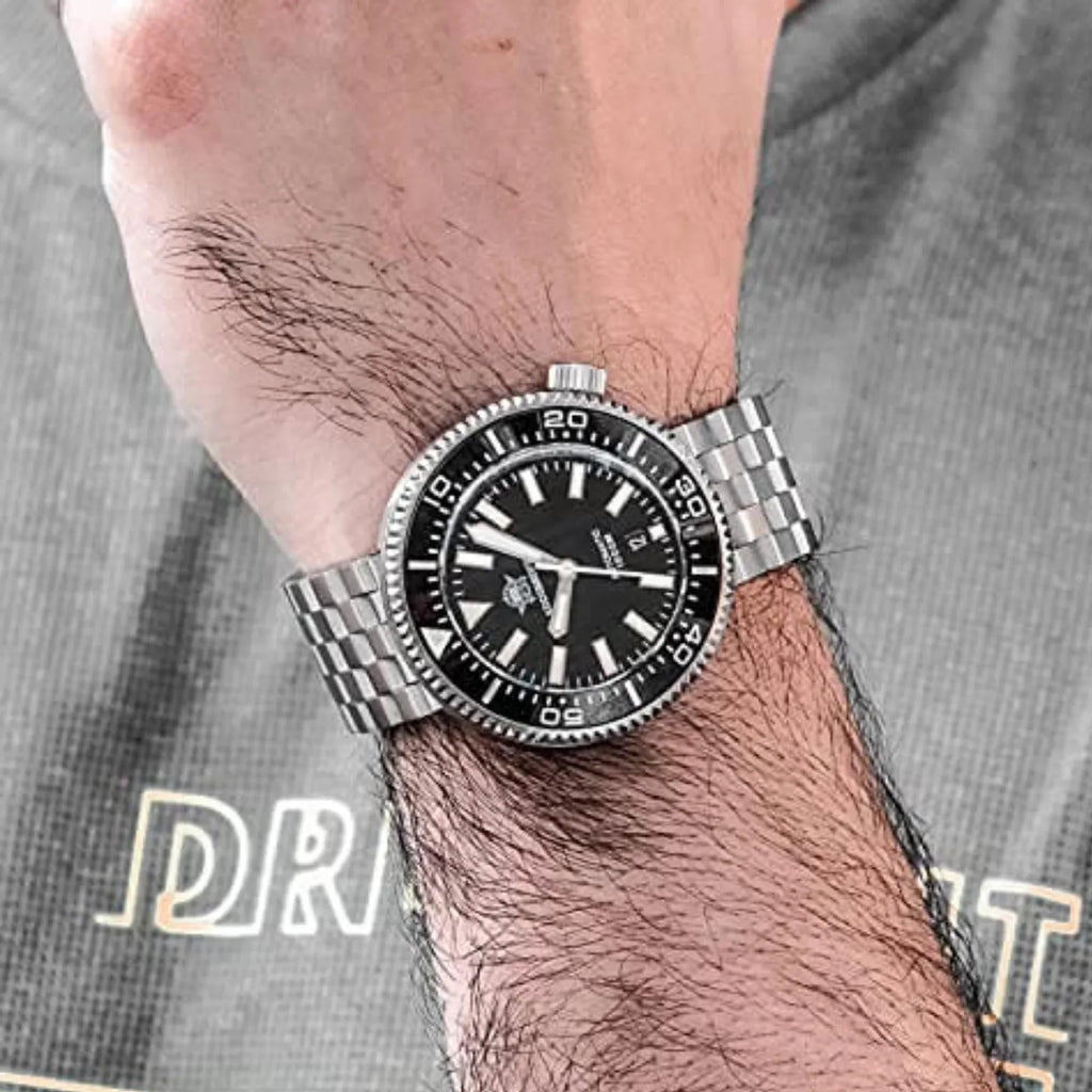 ADDIESDIVE Diver 1000M Professional Diving Watch 45MM (MY-H6) - Black - DREAM WATCHES