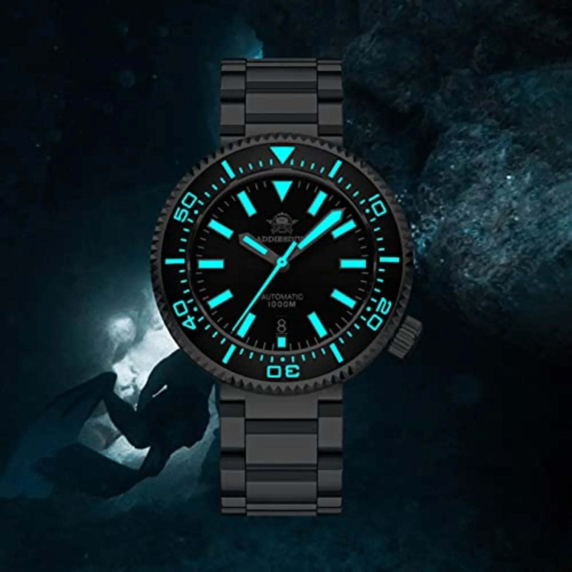 ADDIESDIVE Diver 1000M Professional Diving Watch 45MM (MY-H6) - Green - DREAM WATCHES