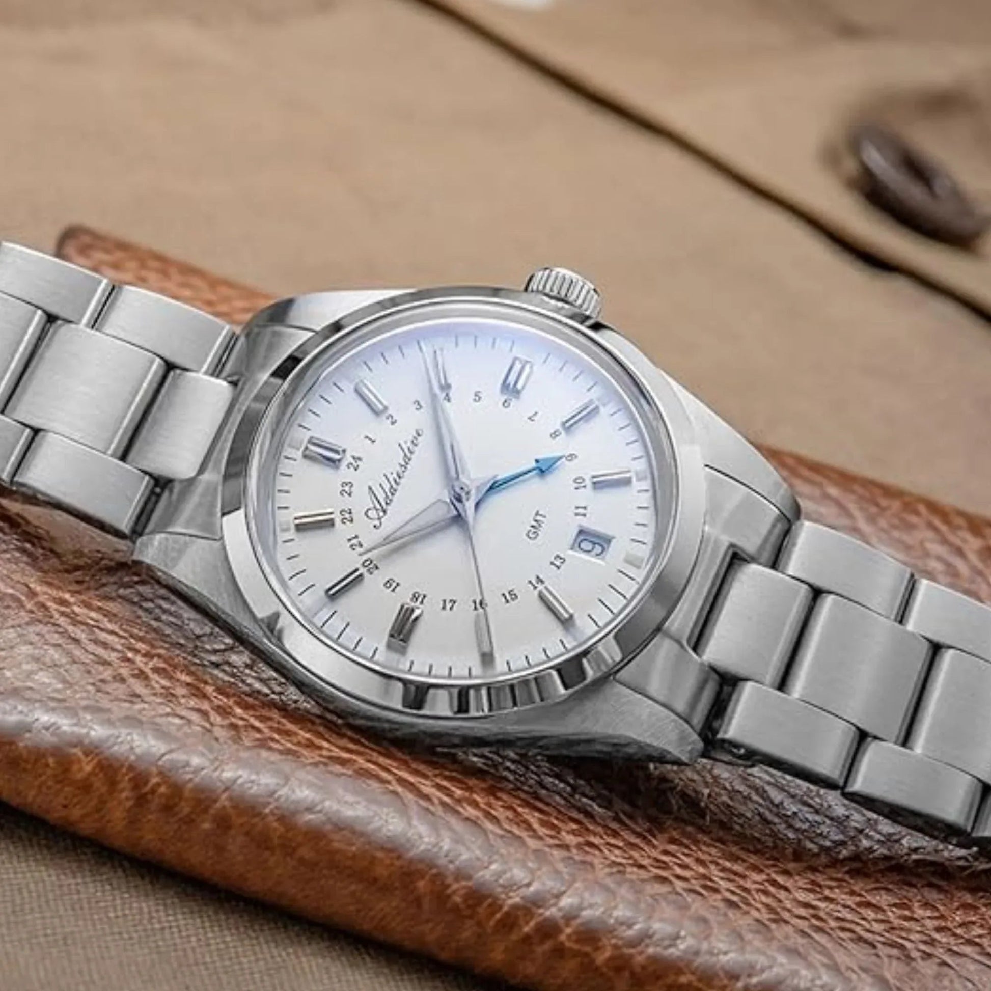 ADDIESDIVE Elegance Collection GMT Quartz Watch AD2065 - Swiss Movement - DREAM WATCHES