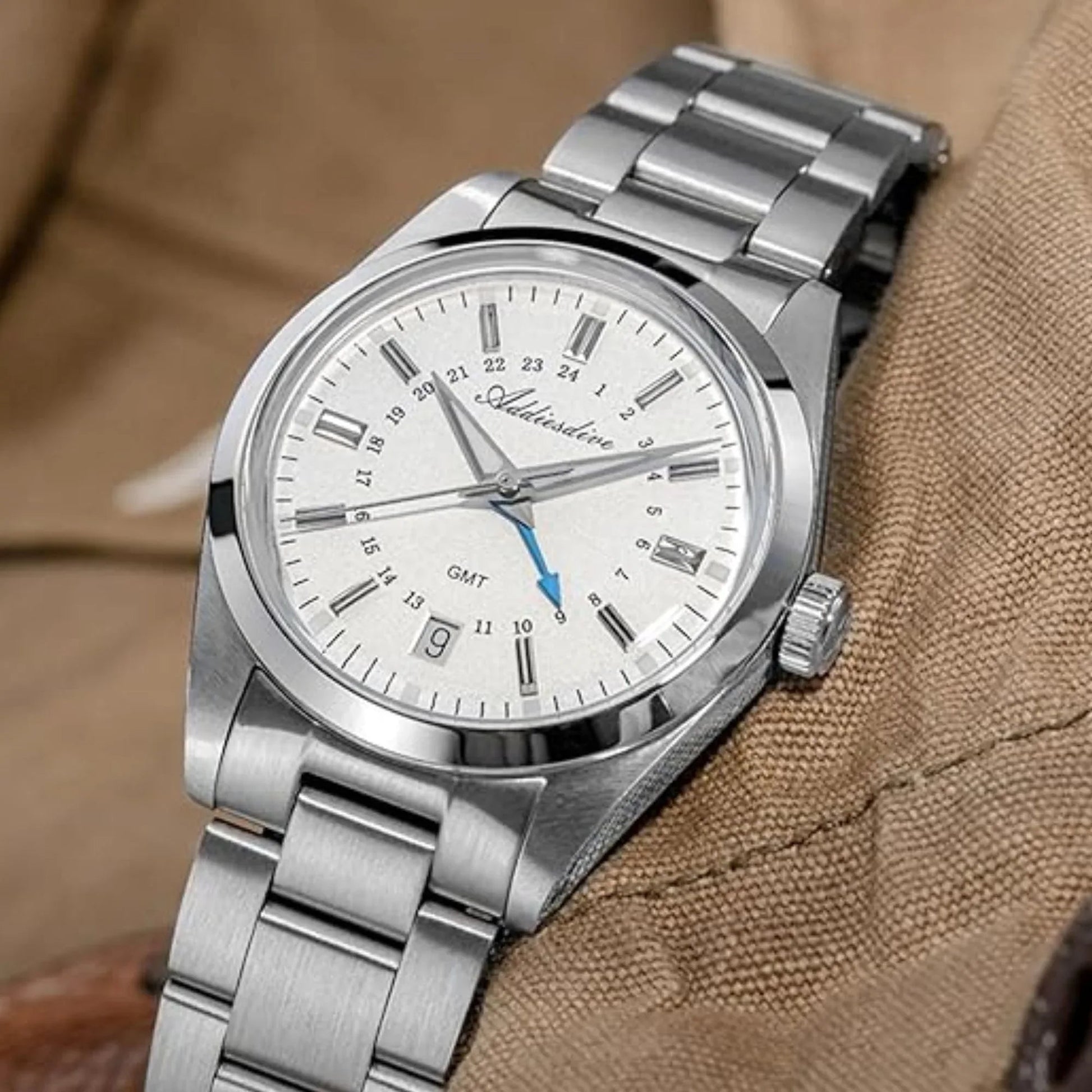 ADDIESDIVE Elegance Collection GMT Quartz Watch AD2065 - Swiss Movement - DREAM WATCHES