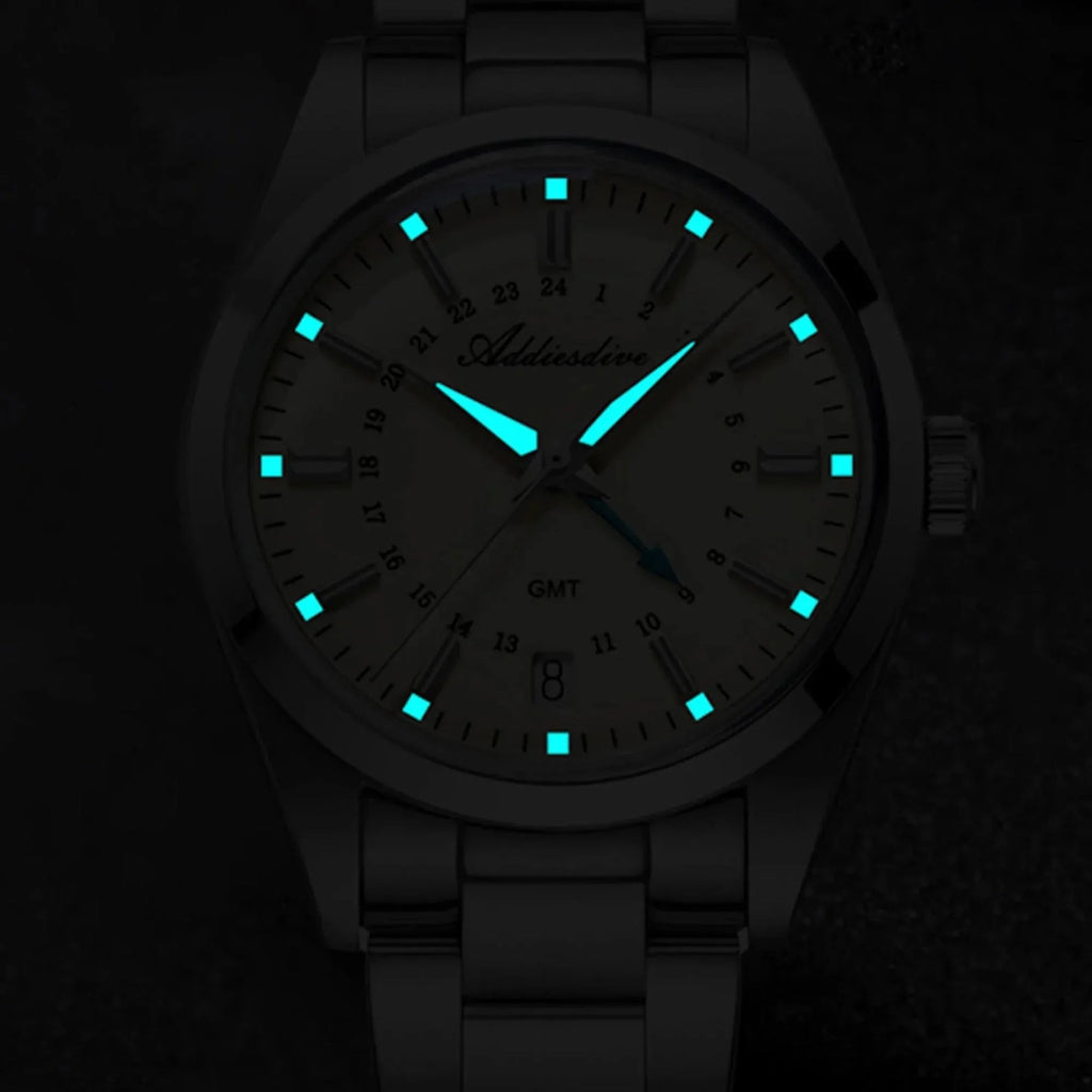 ADDIESDIVE Elegance Collection GMT Quartz Watch AD2065 - Swiss Movement - DREAM WATCHES