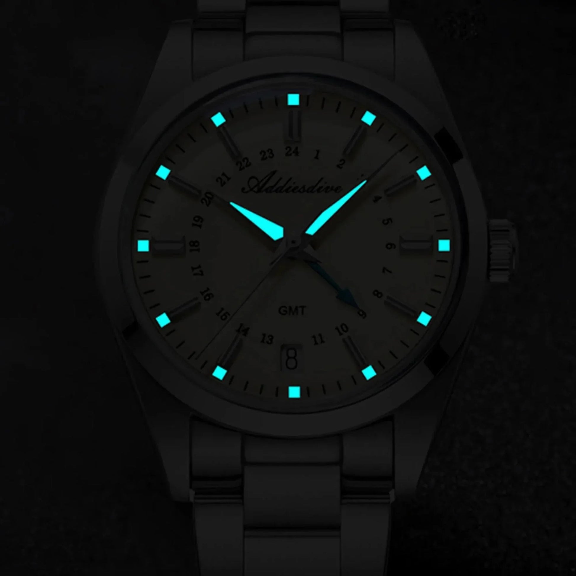 ADDIESDIVE Elegance Collection GMT Quartz Watch AD2065 - Swiss Movement - DREAM WATCHES