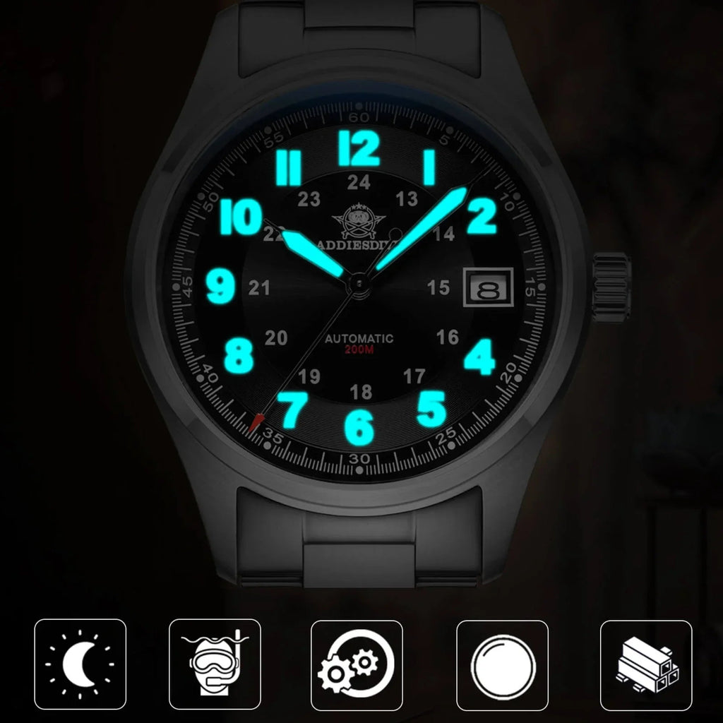 ADDIESDIVE® Men's Elegant Automatic Watch Diver 200M (AD2048) - DREAM WATCHES