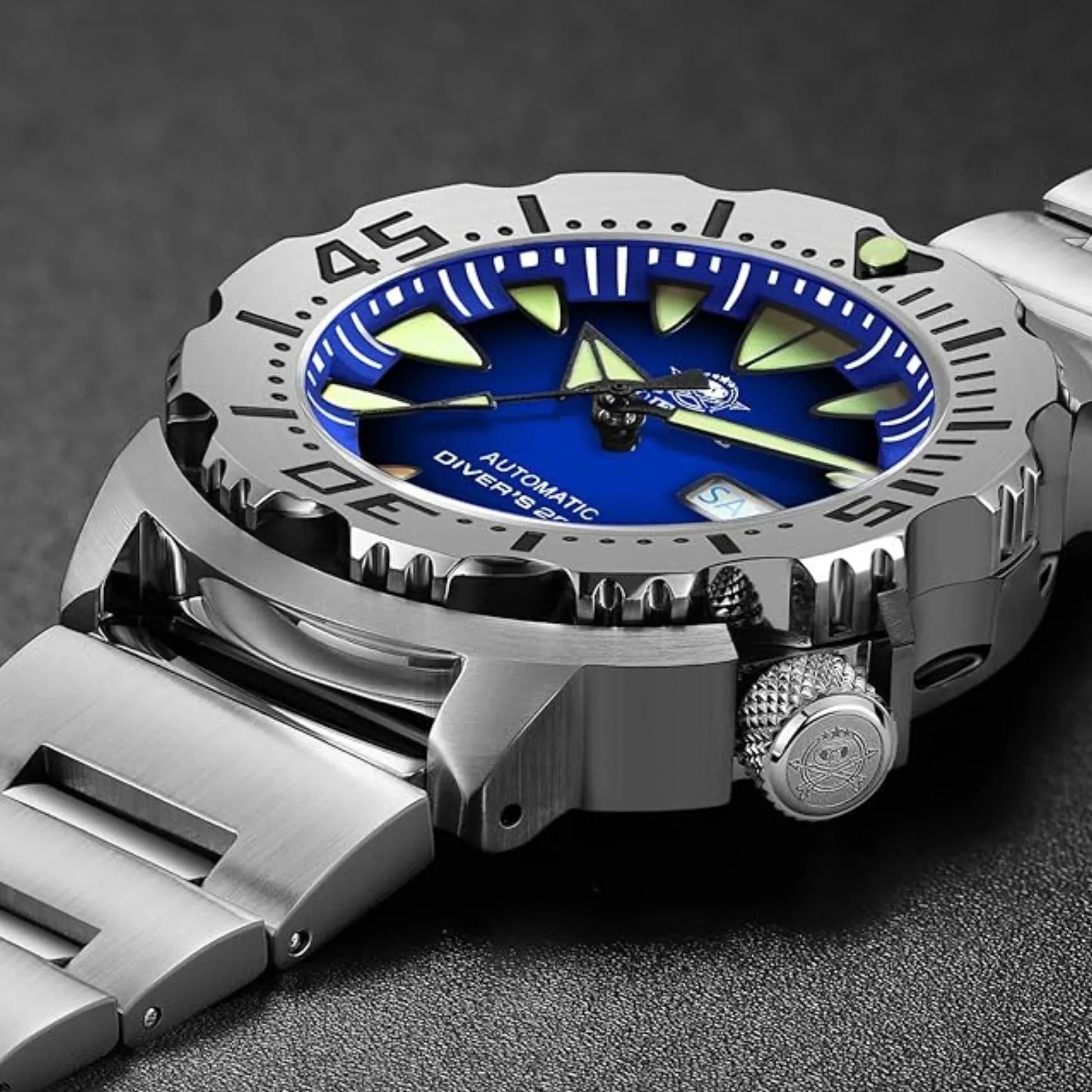 ADDIESDIVE® Monster Men's Diver Automatic Watches (AD2103) - Blue - DREAM WATCHES