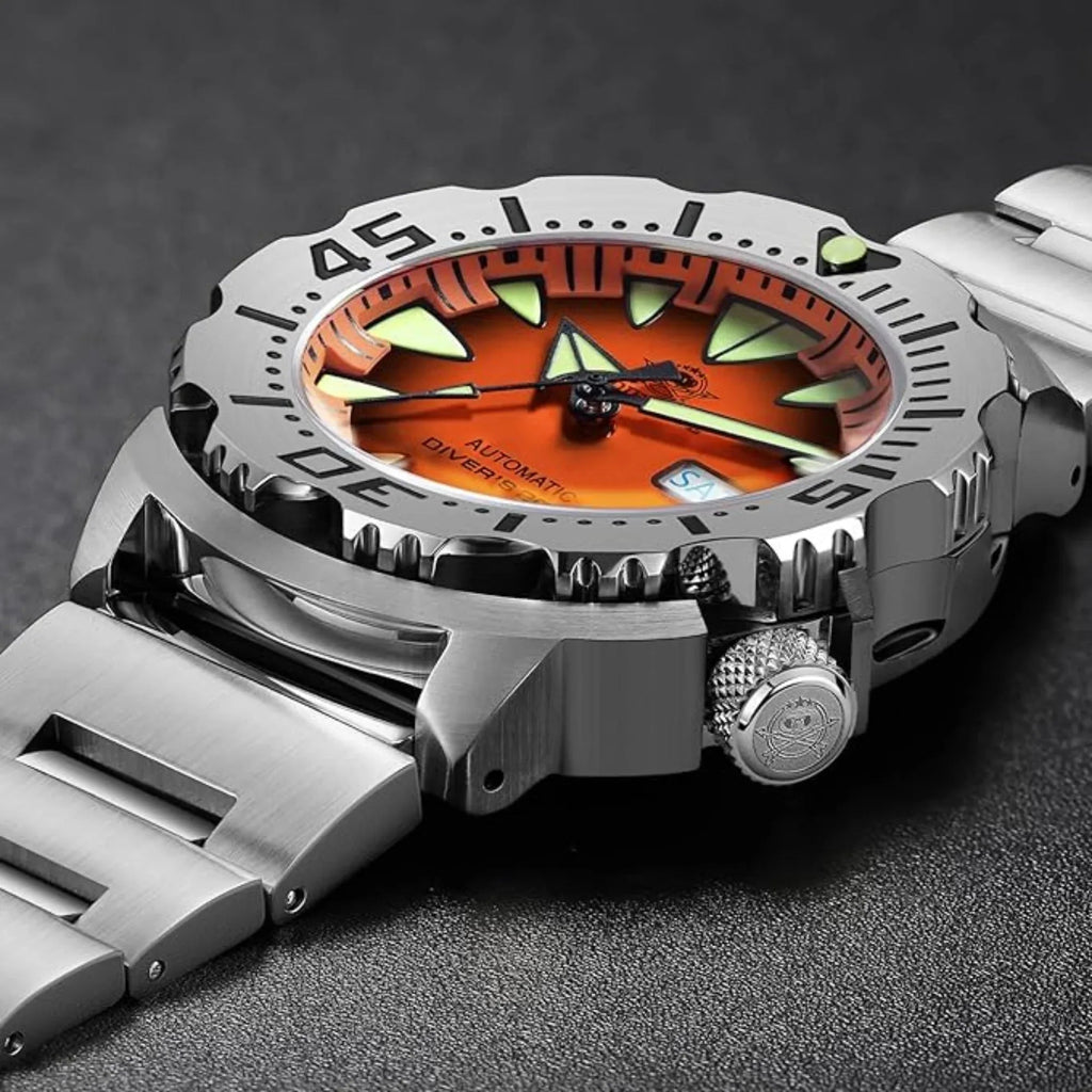 ADDIESDIVE® Monster Men's Diver Automatic Watches (AD2103) - Orange - DREAM WATCHES