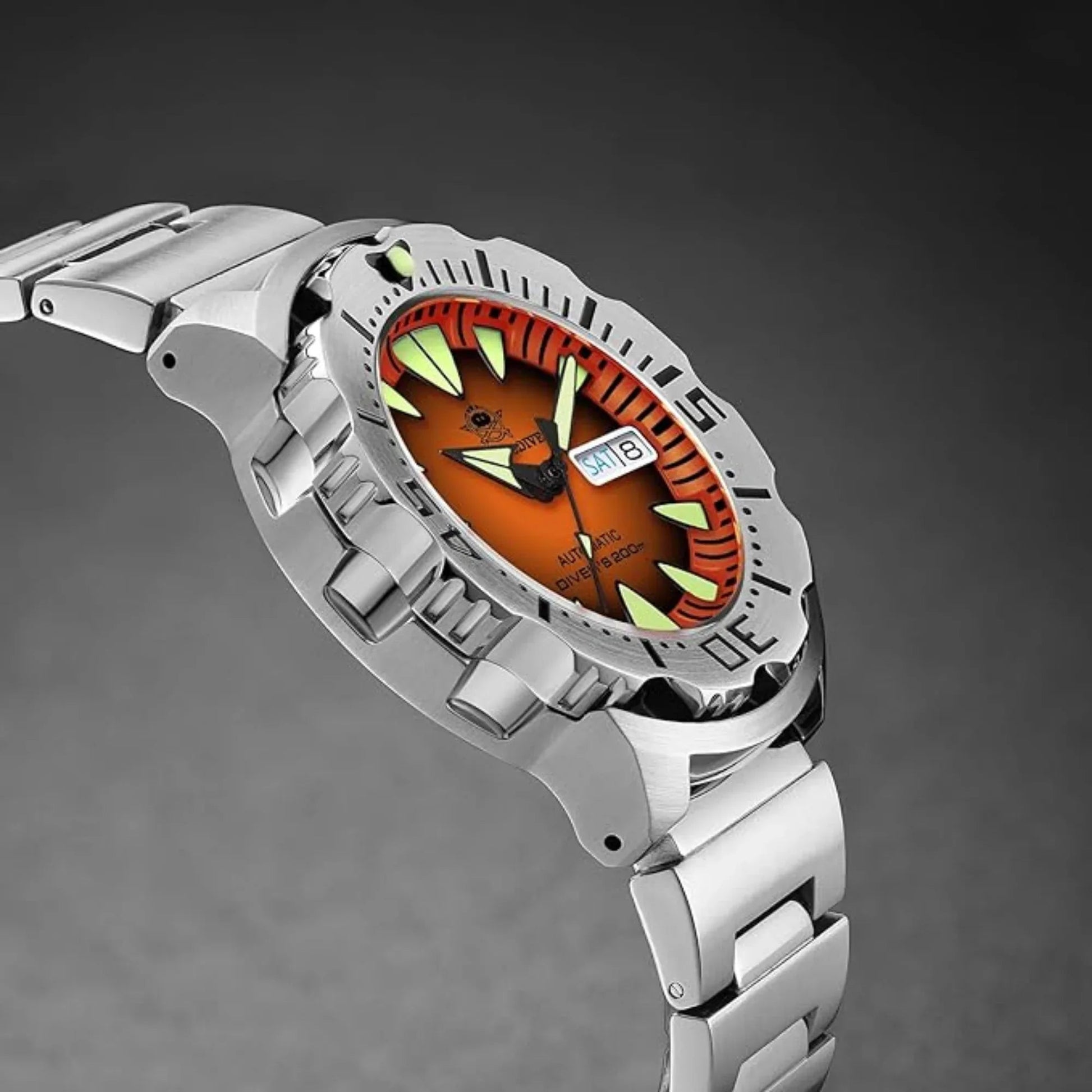 ADDIESDIVE® Monster Men's Diver Automatic Watches (AD2103) - Orange - DREAM WATCHES