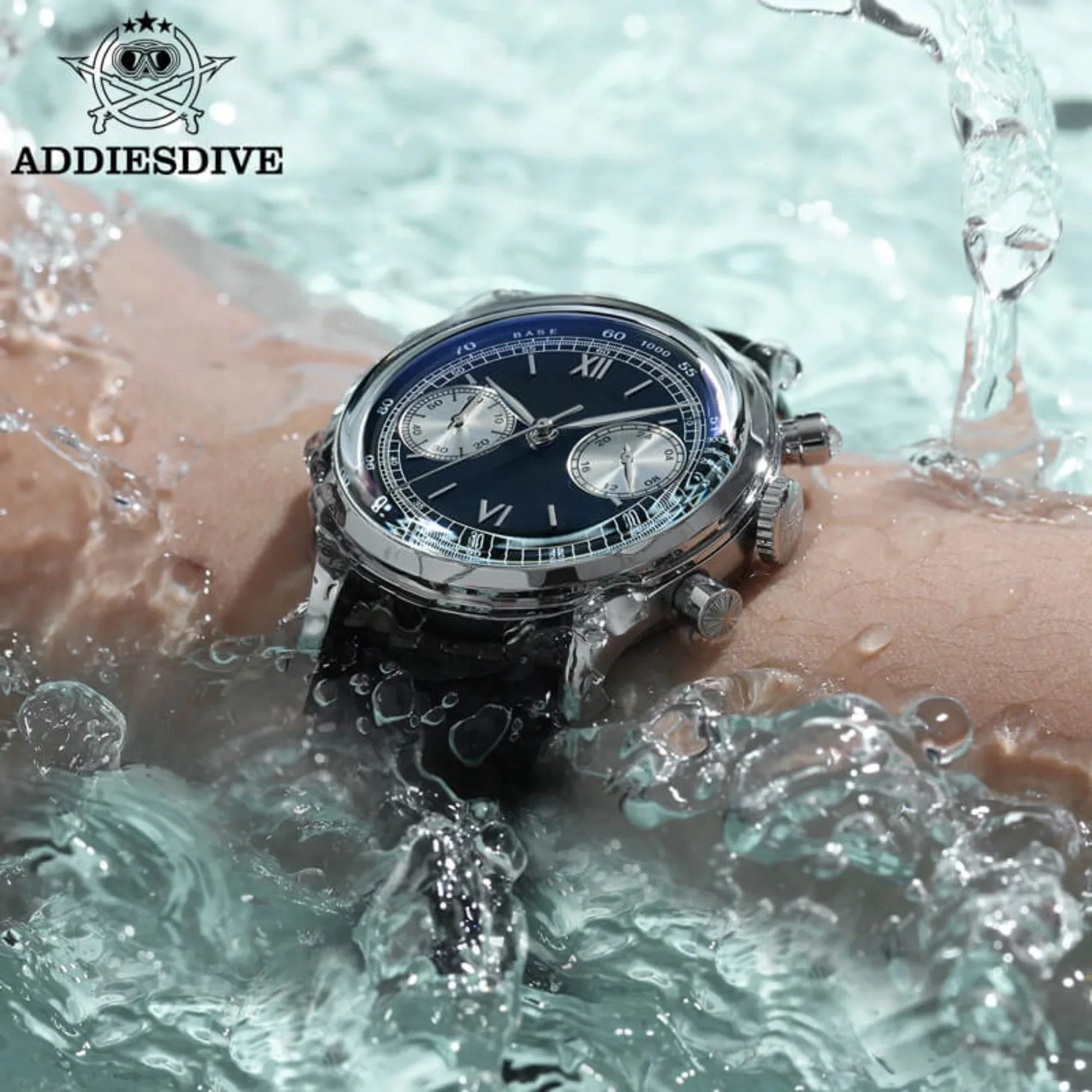 ADDIESDIVE Panda BB Chronograph Retro Men Watch 38mm Quartz Watch AD2037 - DREAM WATCHES