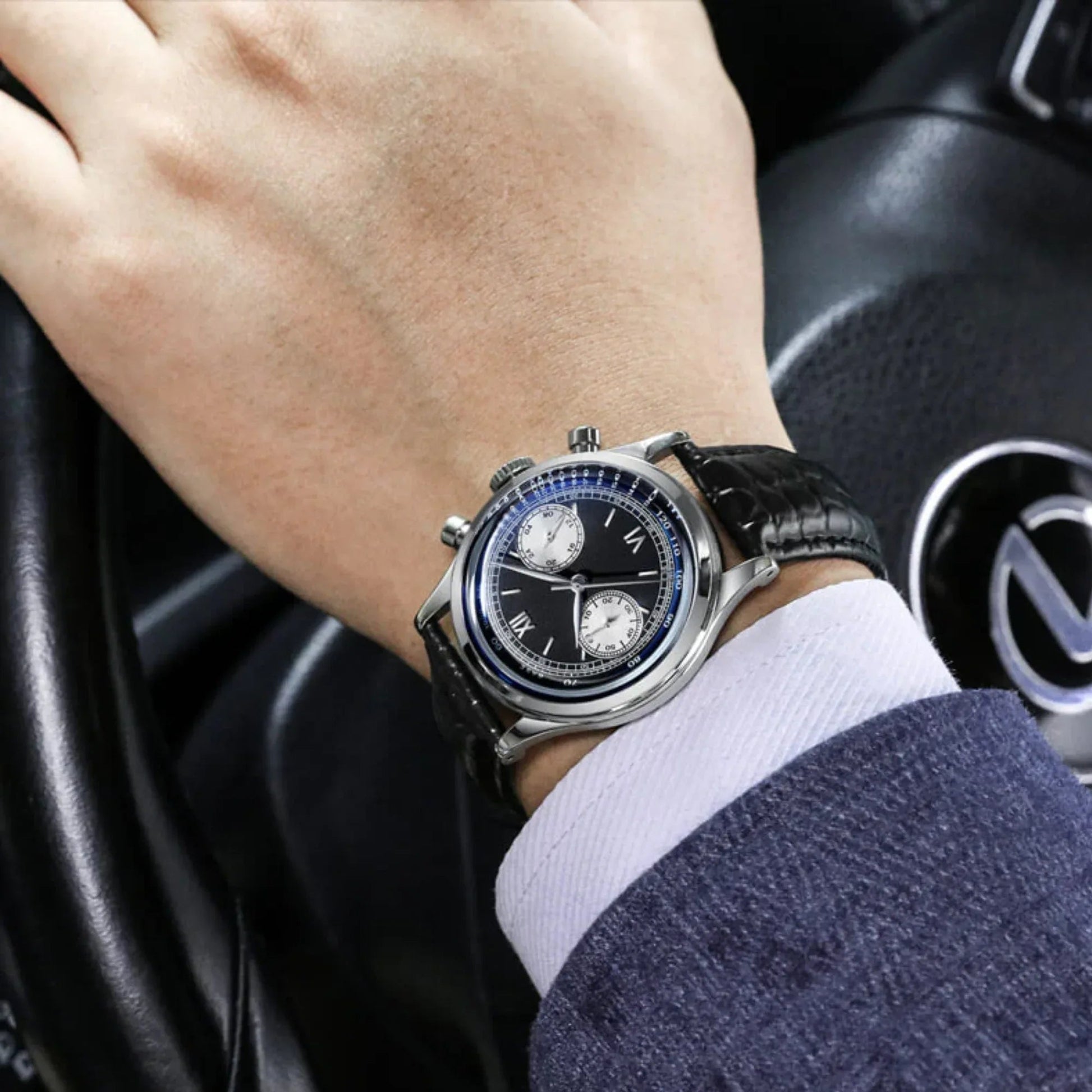 ADDIESDIVE Panda BB Chronograph Retro Men Watch 38mm Quartz Watch AD2037 - DREAM WATCHES