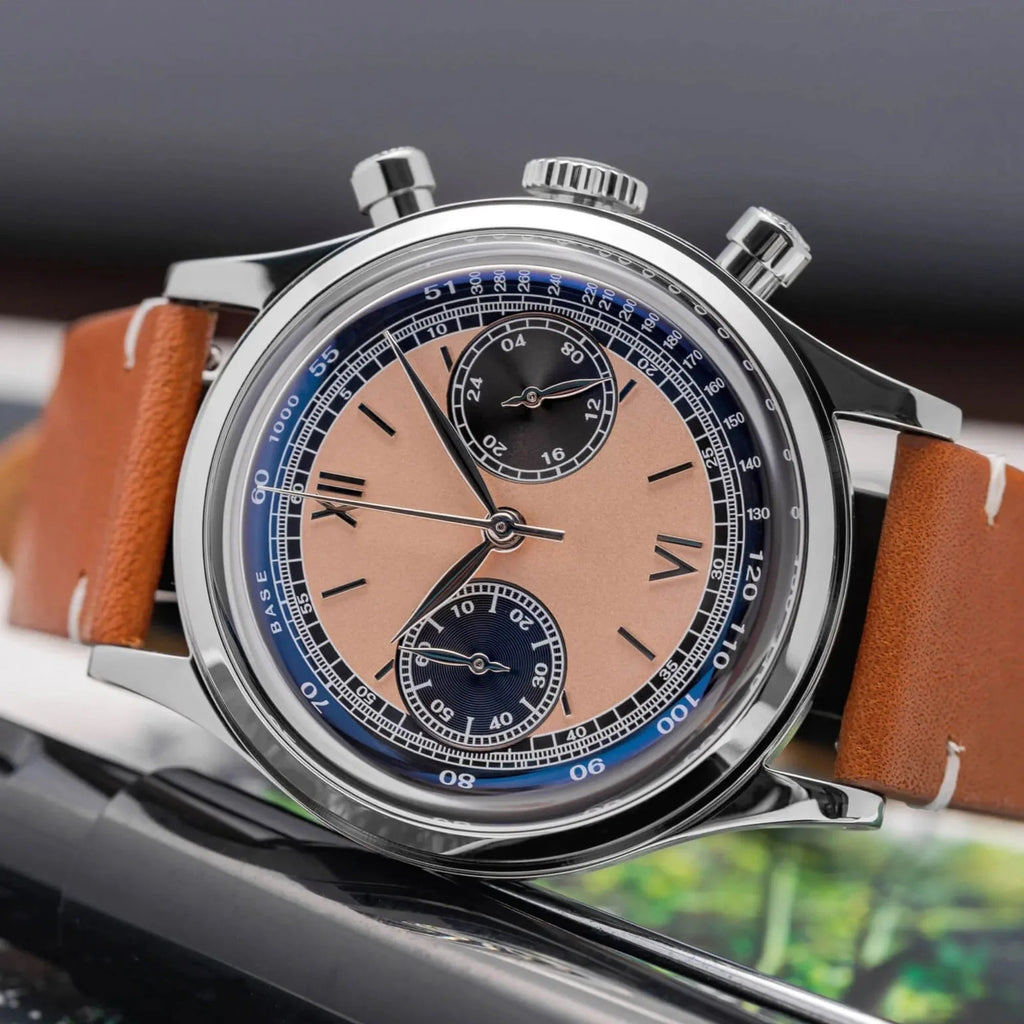 ADDIESDIVE Panda BB Chronograph Retro Men Watch 38mm Quartz Watch AD2037 - DREAM WATCHES
