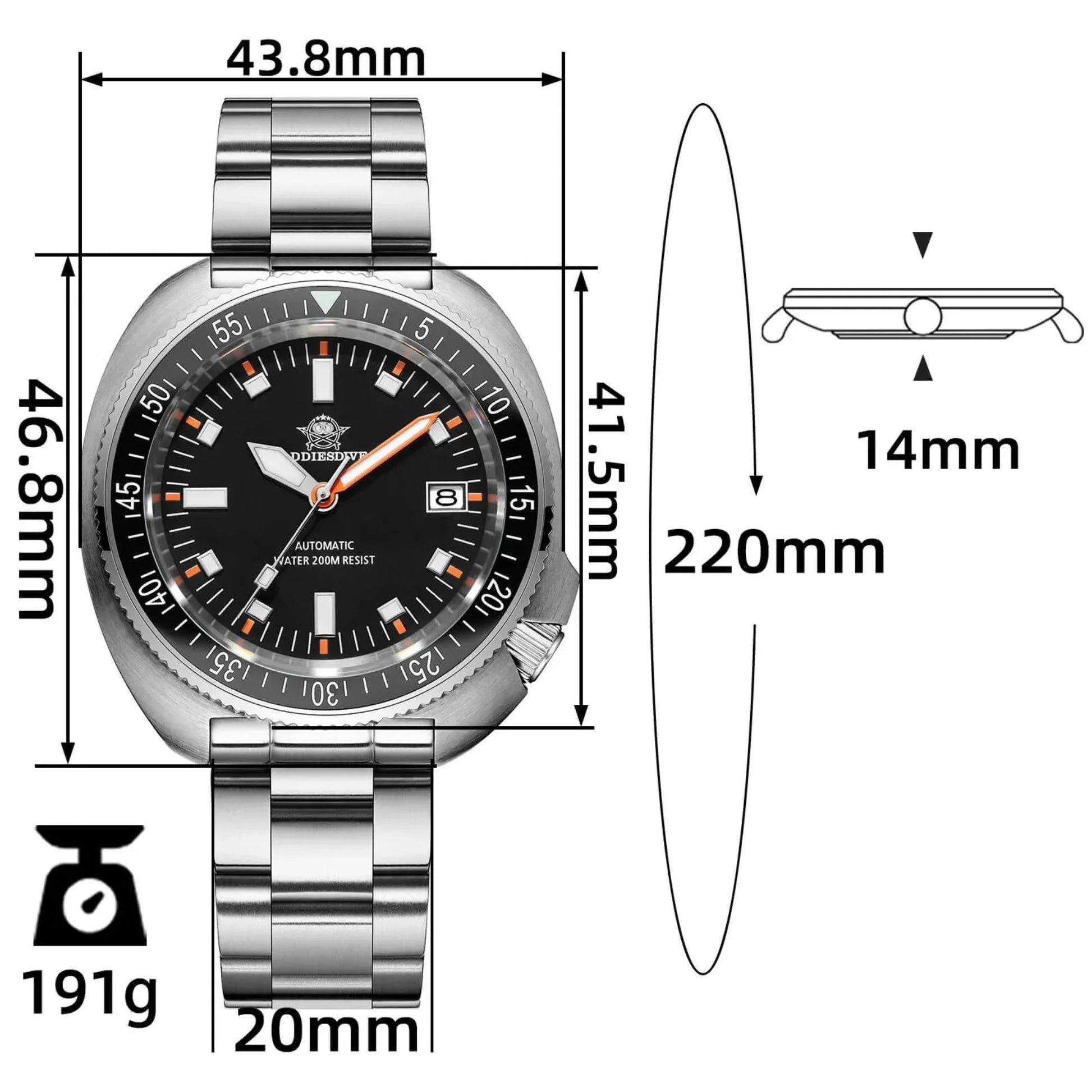 ADDIESDIVE Retro Captain Willard Dive Watch AD2081 - DREAM WATCHES
