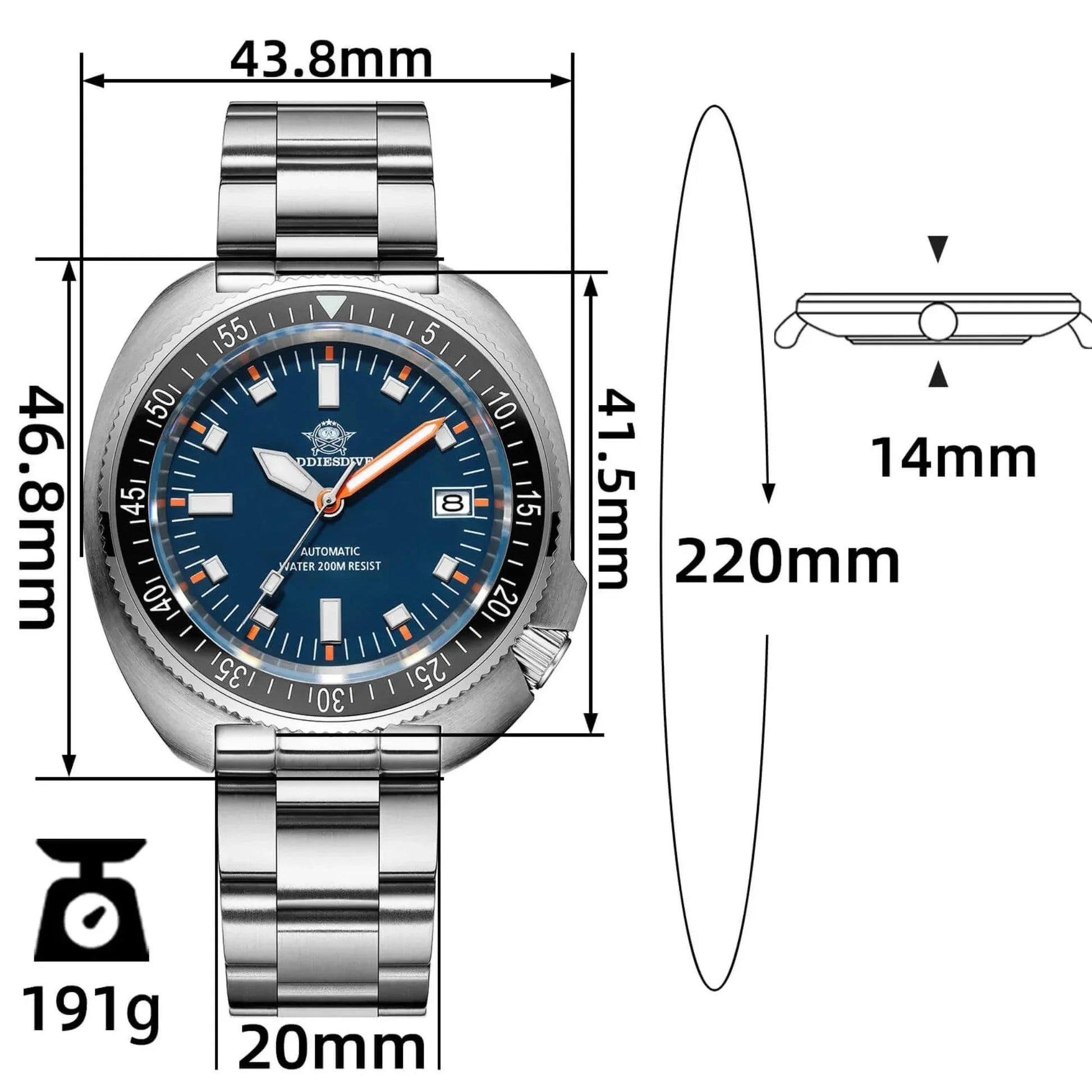 ADDIESDIVE Retro Captain Willard Dive Watch AD2081 - DREAM WATCHES